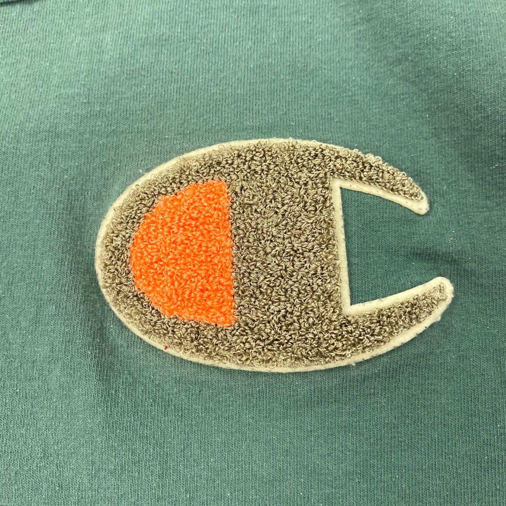 Champion VINTAGE Champion Raised Rug Big C Logo Shirt Mens Small Green Size US S / EU 44-46 / 1 - 2 Thumbnail