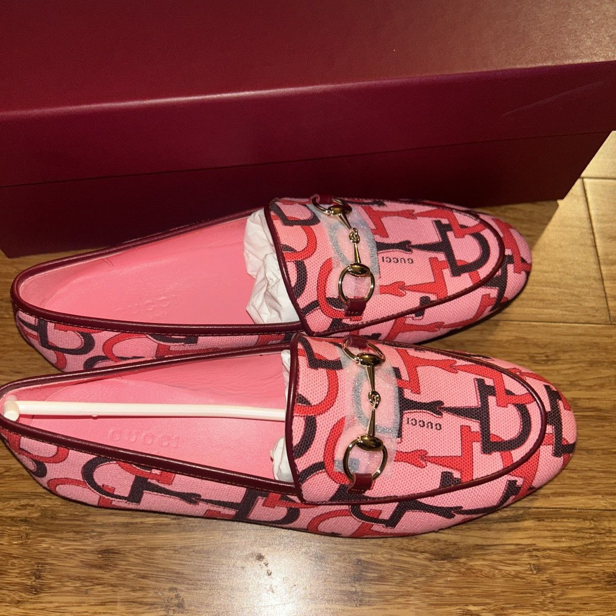 Gucci Gucci Jordaan Loafers Pink Multi size 36 Size US 6 / IT 36 - 7 Thumbnail