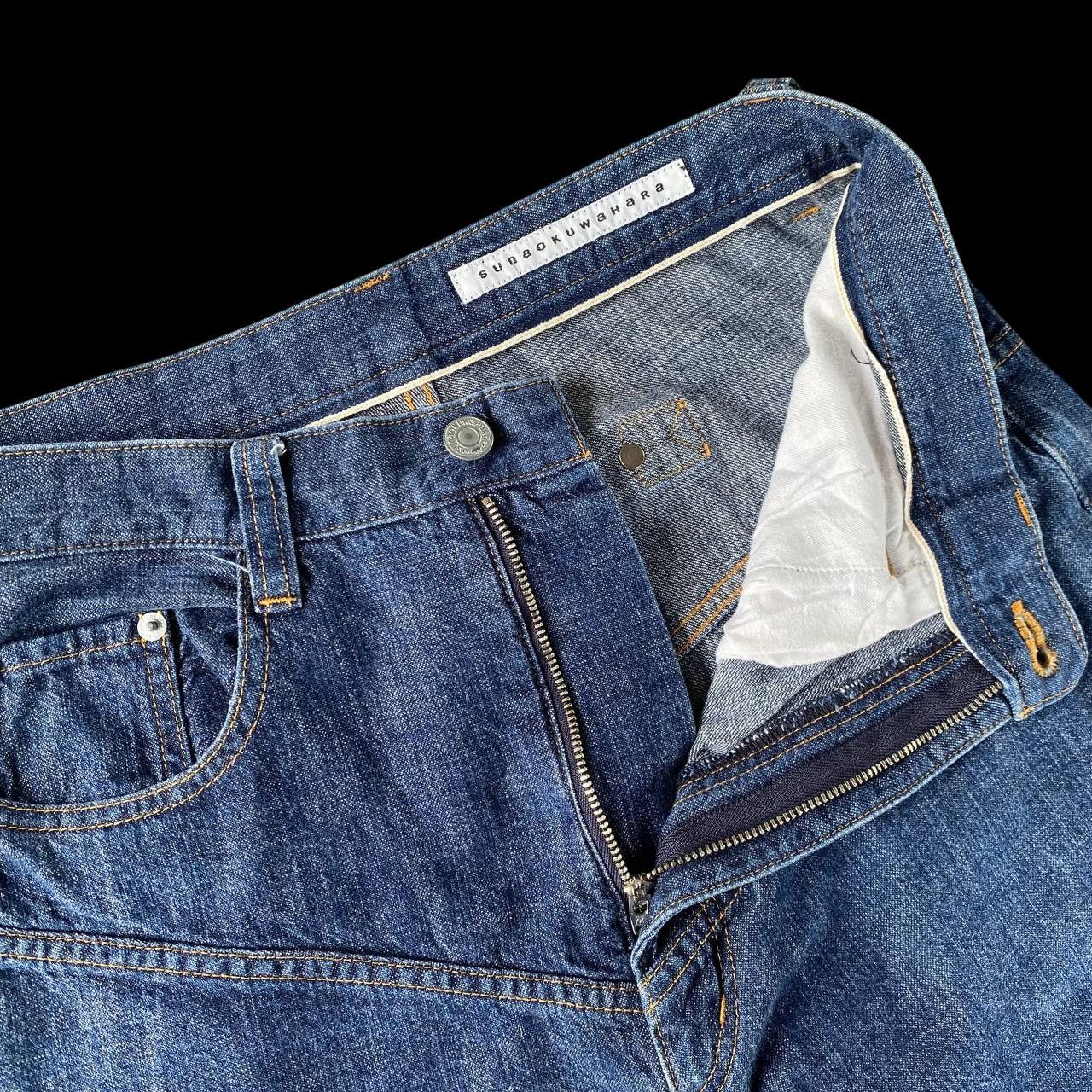 Issey Miyake SUNAOKUWAHARA JAPAN SHORT ANKLE CUT DENIM Size US 30 / EU 46 - 5 Thumbnail