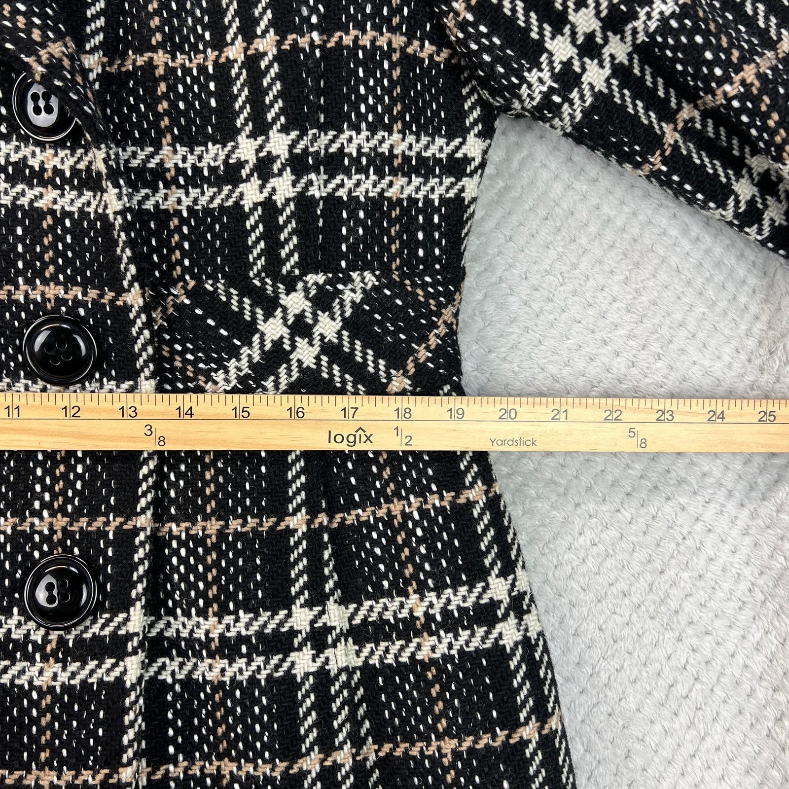 Other Giacca Womens Peacoat Tweed Prince of Wales Plaid Jacket XL Size XL / US 12-14 / IT 48-50 - 10 Thumbnail