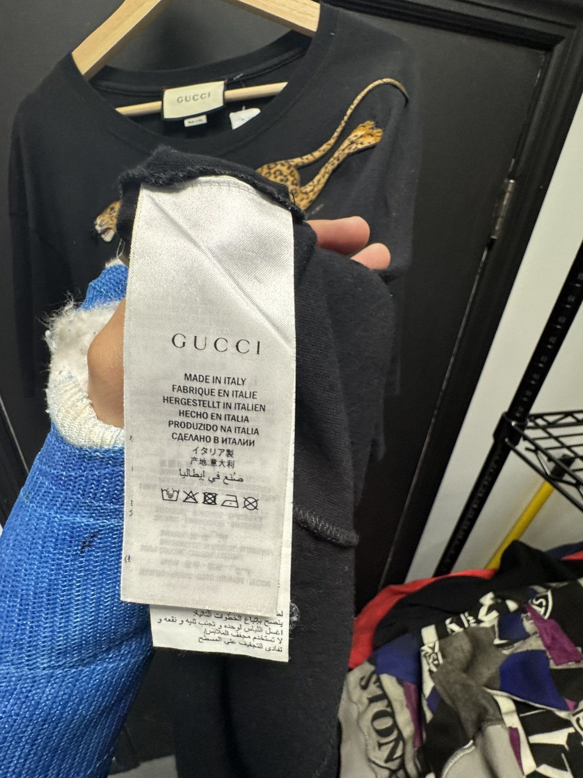 Gucci Gucci Leopard Logo T-Shirt Black Size US XXL / EU 58 / 5 - 6 Thumbnail