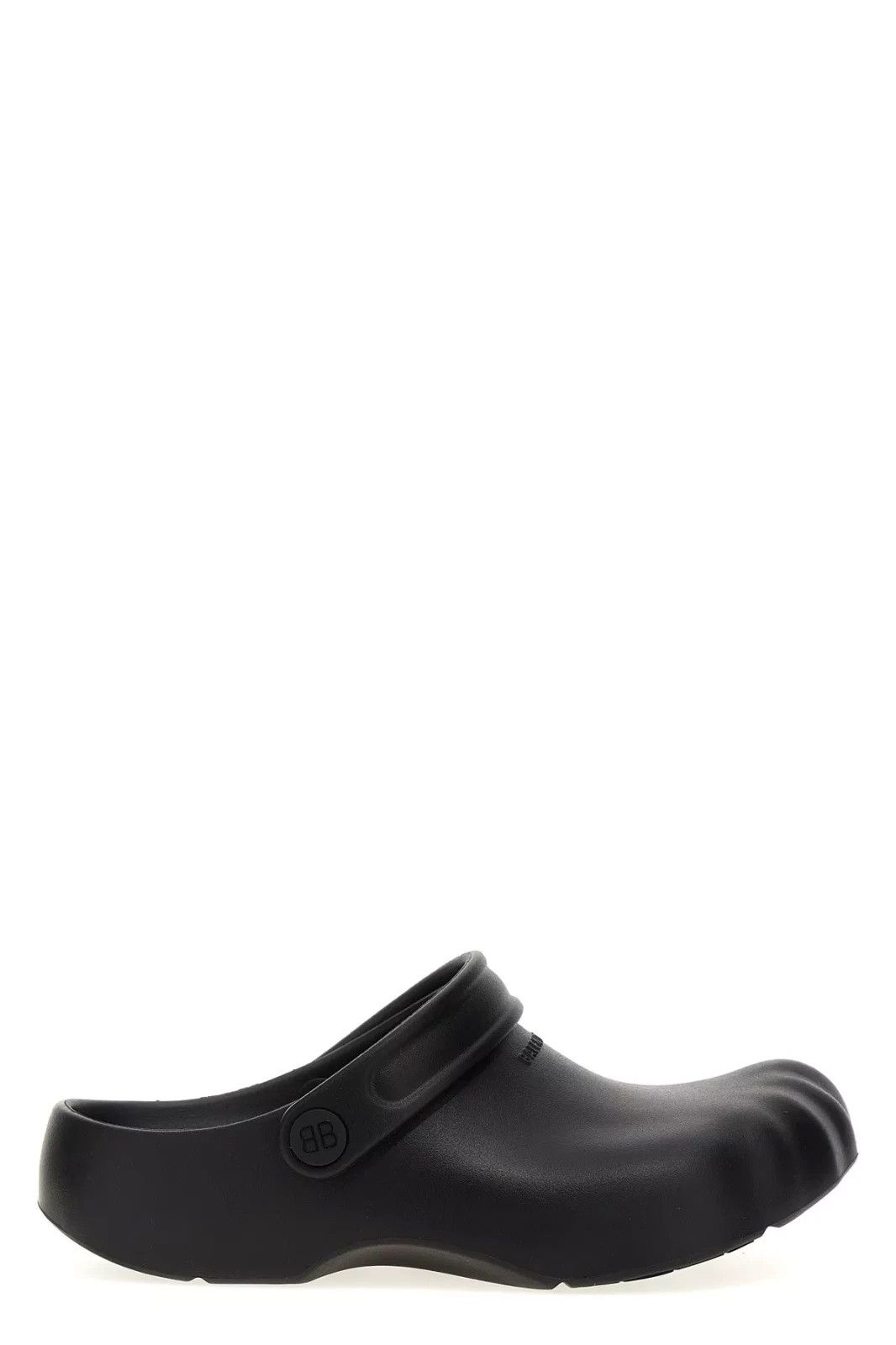 BALENCIAGA Sunday Molded Black Rubber Sabots N&A