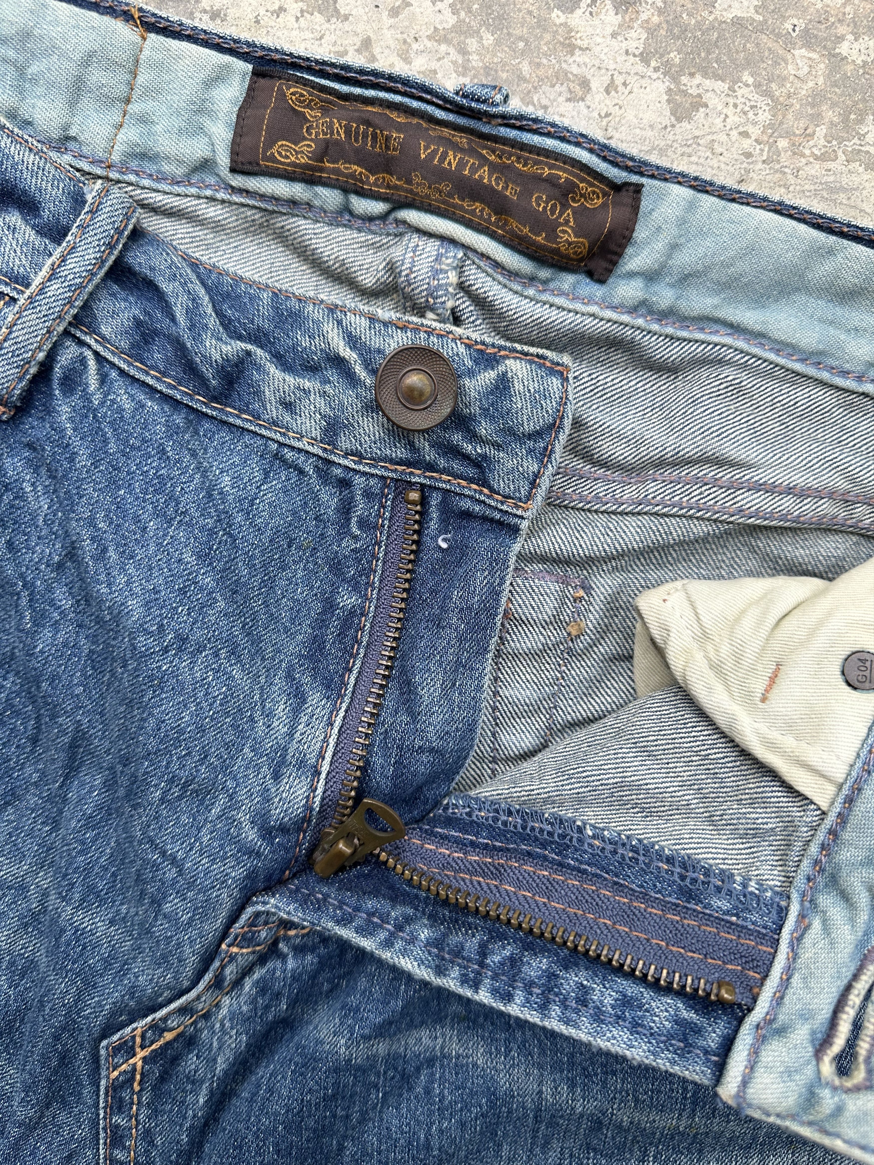 If Six Was Nine Genuine Vintage G.O.A Maxi Denim Distressed Selvedge Skirt Size 30" / US 8 / IT 44 - 12 Thumbnail