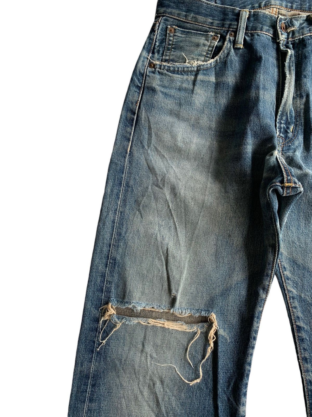 Japanese Brand × Kapital × Vintage Vintage Edwin 505X Redline Selvedge Distressed Denim☠️ Size US 31 - 9 Thumbnail