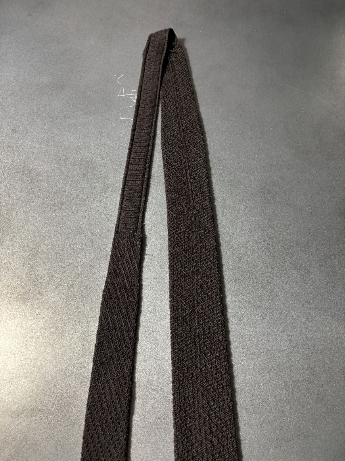 Fendi Vintage Fendi Tie Knit Wool Straight Bar Necktie Flat Top Size ONE SIZE - 12 Thumbnail