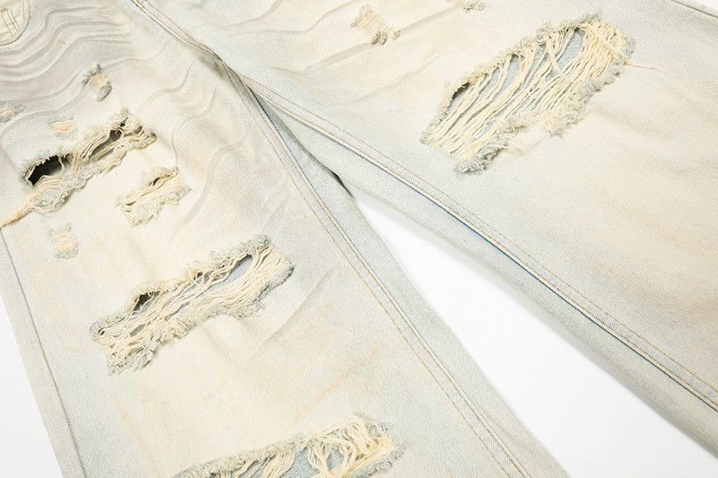 Vintage American retro washed distressed wide-leg jeans Size US 32 / EU 48 - 4 Thumbnail