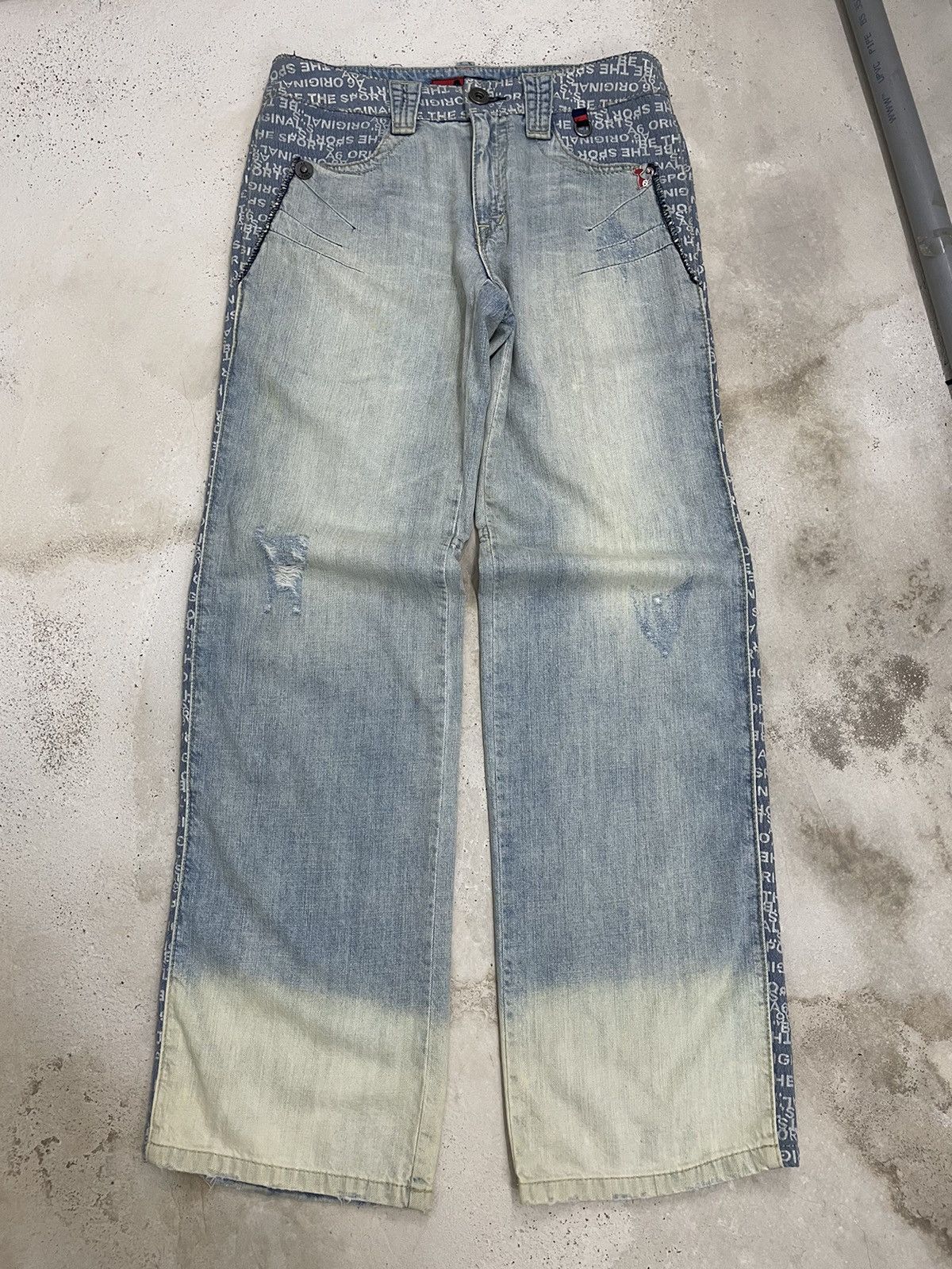 Hysteric Glamour Light Blue Mud Wash A6 Art Hysteric Style Distressed Denim Size US 30 / EU 46 - 4 Thumbnail