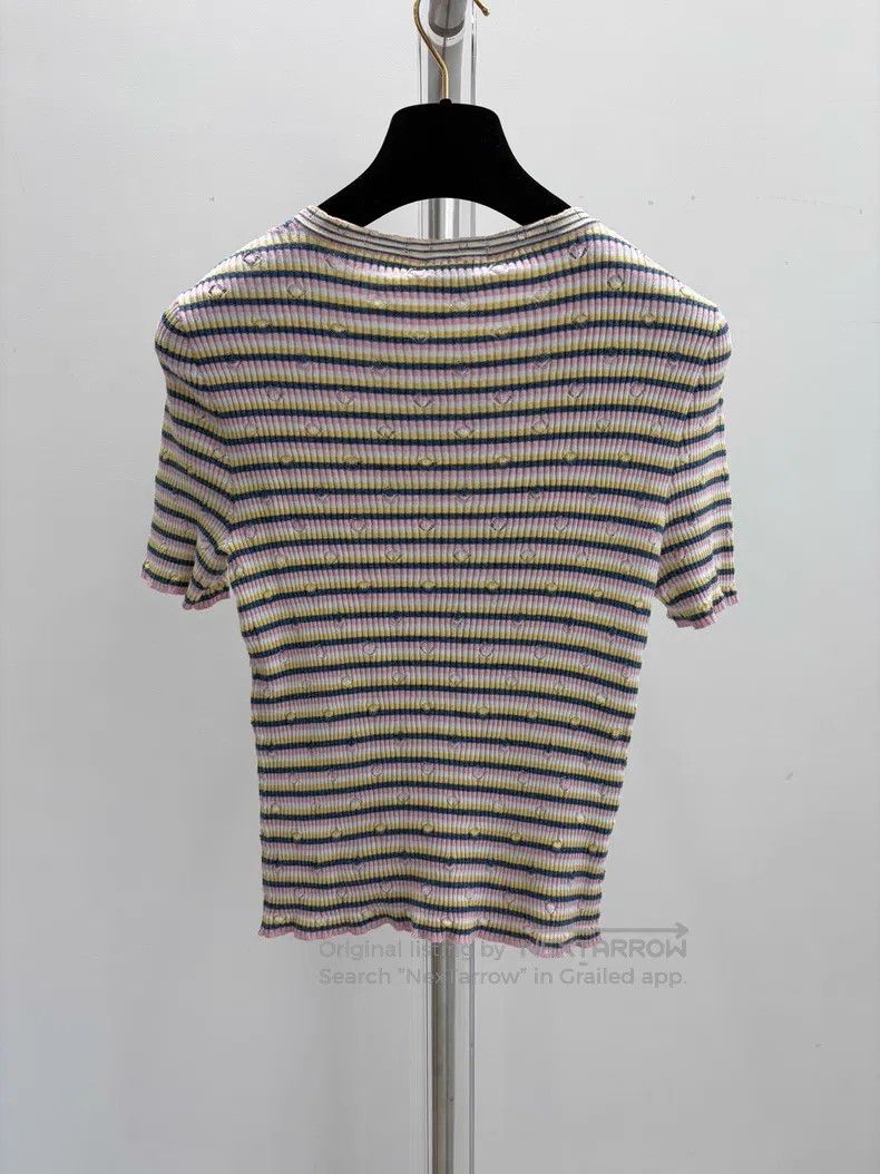 Chanel Chanel Colourful striped letter badge label knitted short Size XS / US 0-2 / IT 36-38 - 2 Thumbnail