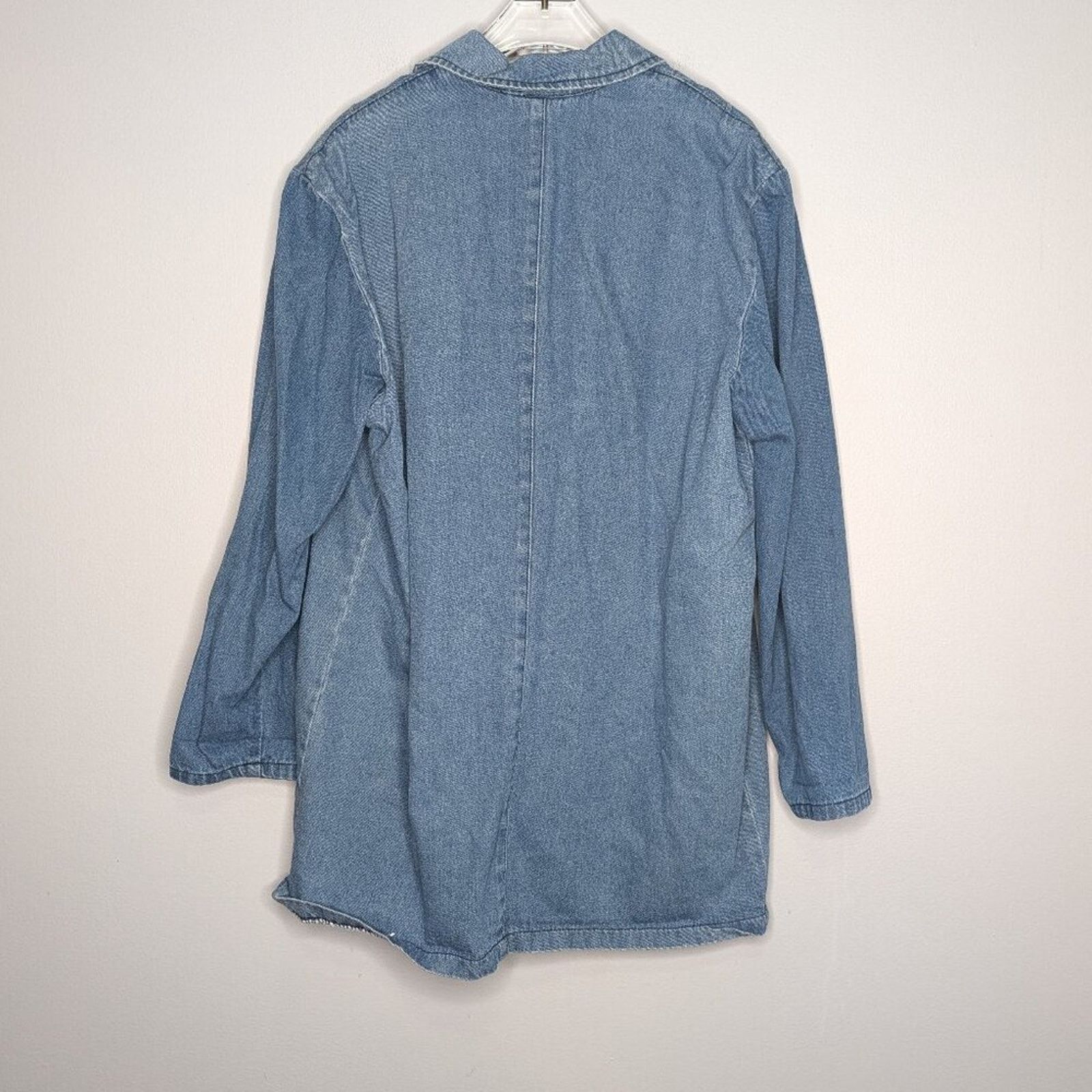 Vintage Vintage Blue Denim Long Sleeve Rhinestone Studded Blazer M Size M / US 6-8 / IT 42-44 - 2 Thumbnail
