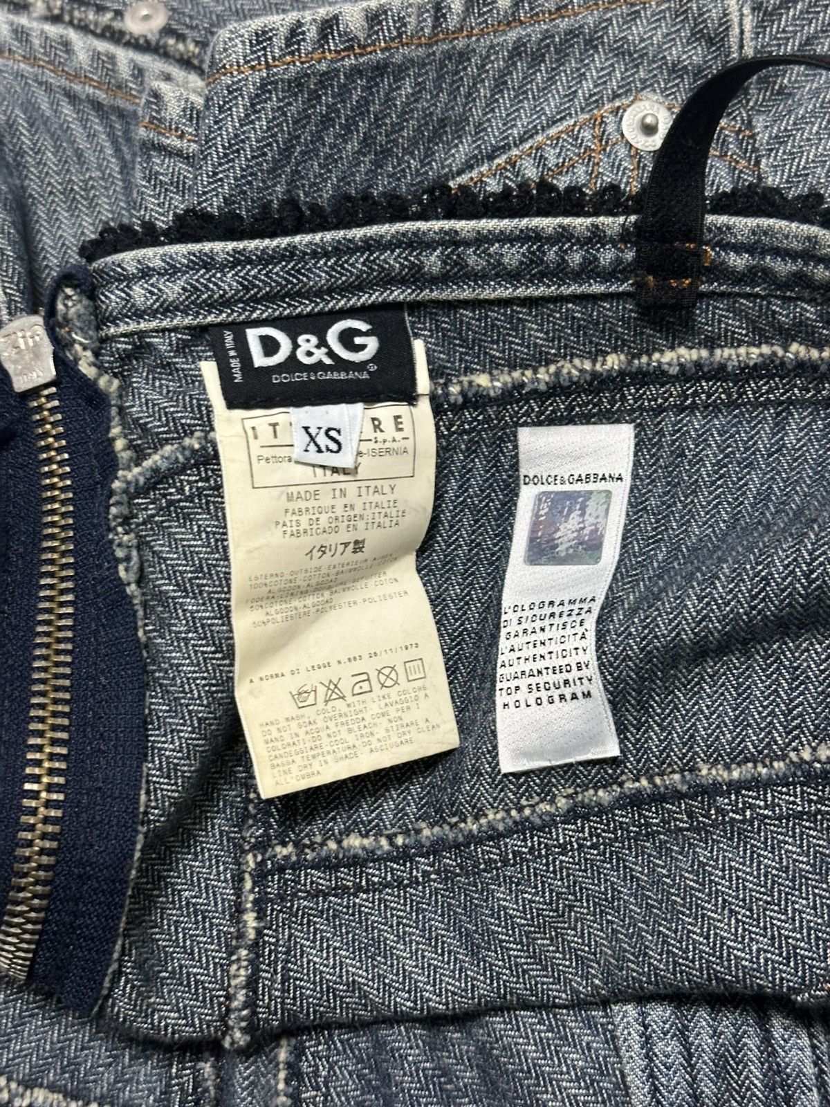Dolce & Gabbana D&G Spring Summer 2004 Patchwork Denim Bustier Size XS / US 0-2 / IT 36-38 - 6 Thumbnail