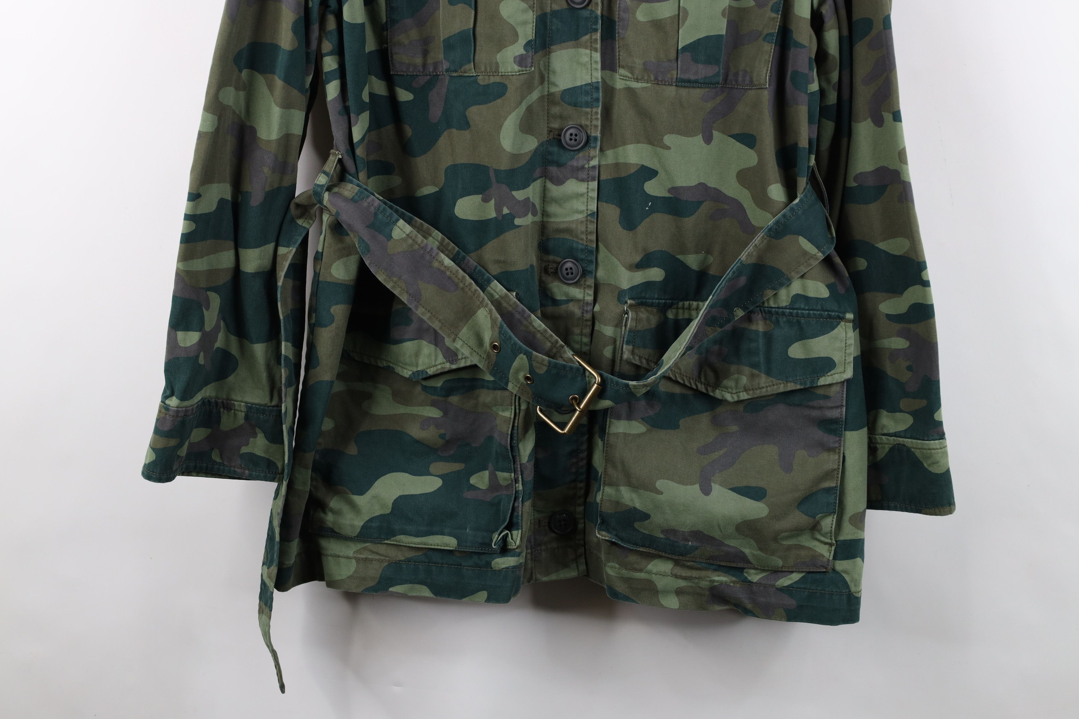 Gap Vintage Y2K Gap Camouflage Military Field Jacket Trench Coat Size XL / US 12-14 / IT 48-50 - 3 Thumbnail