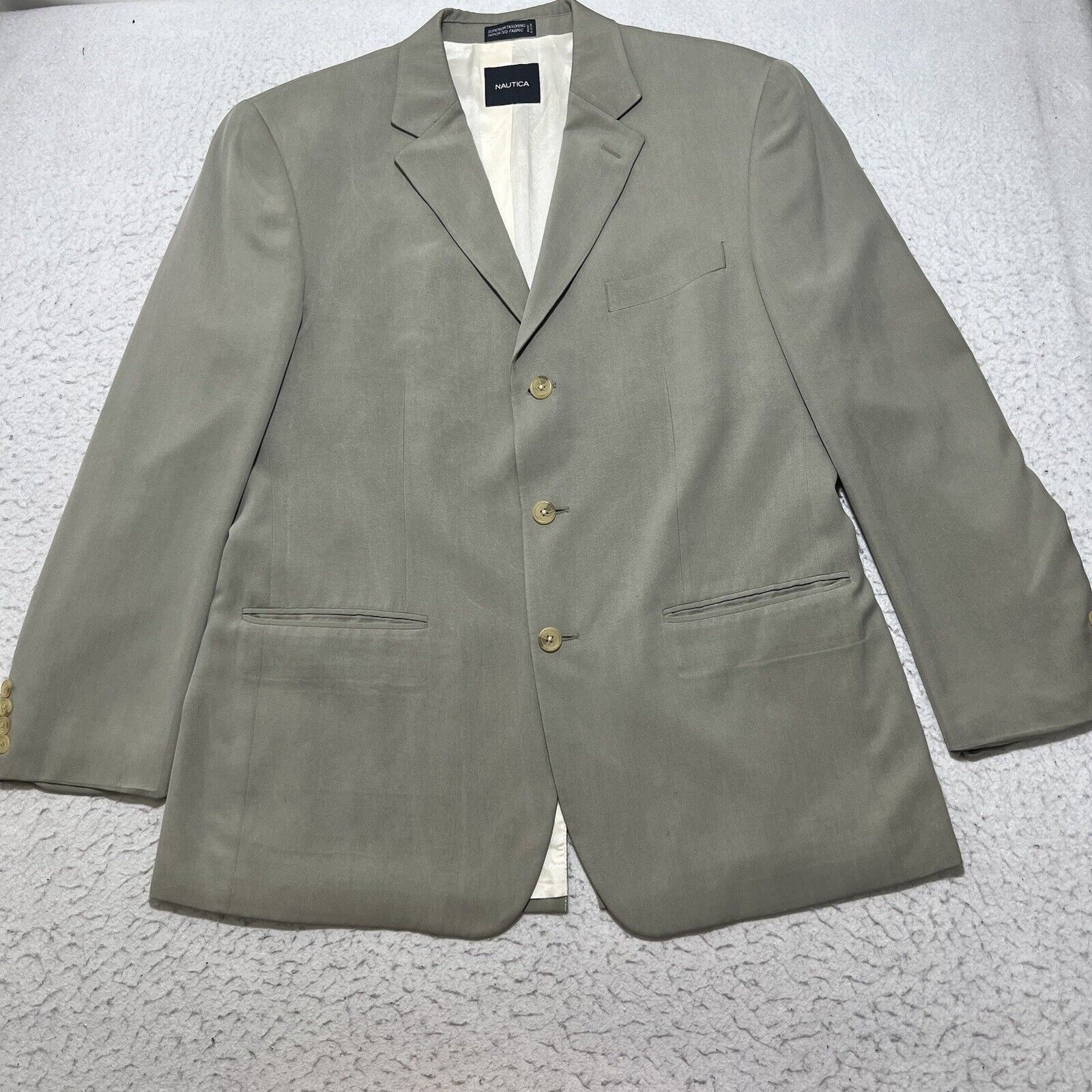 Nautica Nautica Silk Sage Green/Gray Suit Jacket Sport Coat 42R Size 42R - 1 Thumbnail