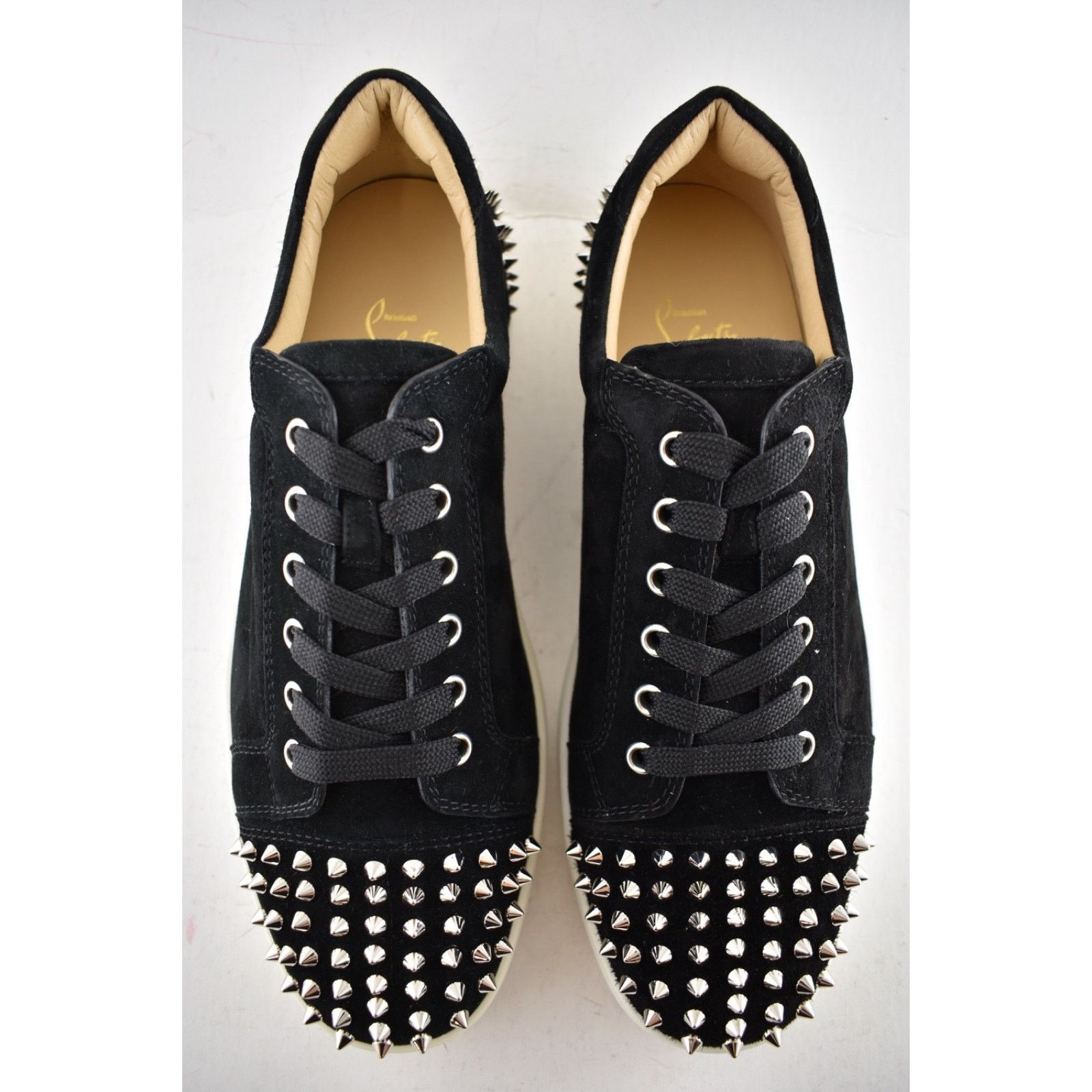 Christian Louboutin Christian Louboutin Men Seavaste 2 Flat Black Silver Spike Size US 11 / EU 44 - 8 Thumbnail