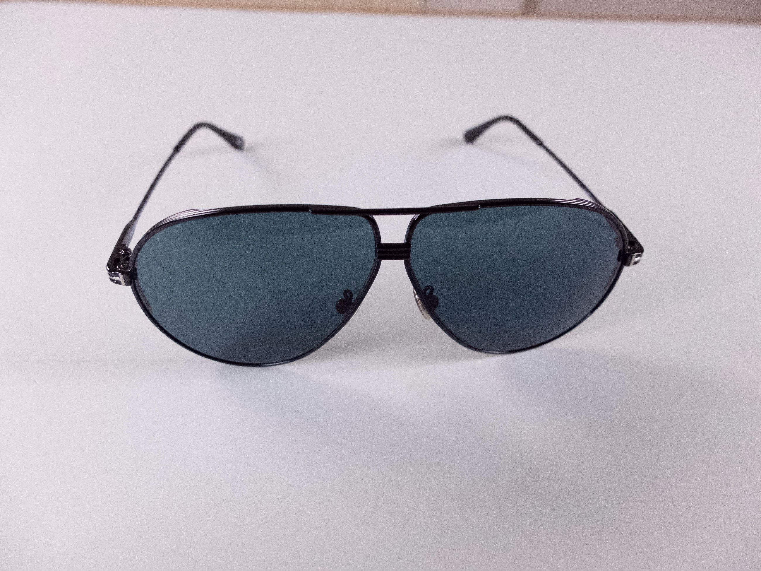 Tom Ford TOM FORD Jet black aviator pilot sunglasses UV protect. 64mm Size ONE SIZE - 8 Thumbnail