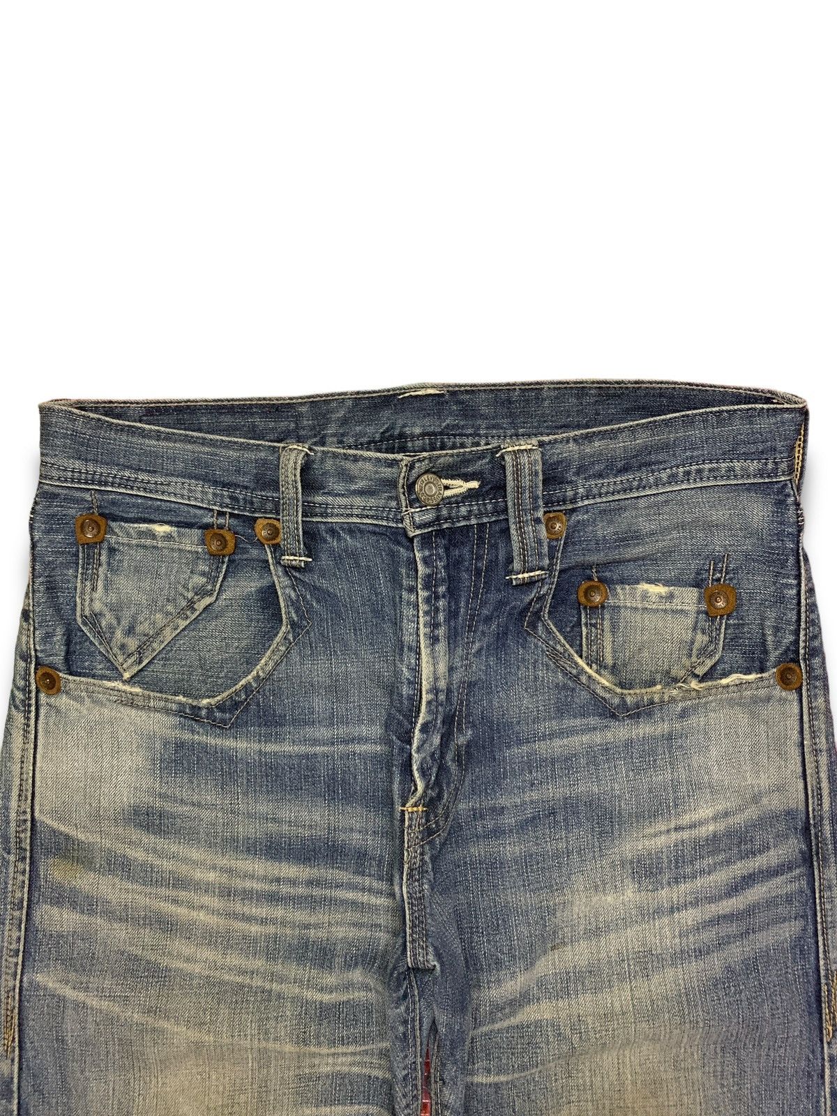Levi's × Levi's Vintage Clothing Vintage 90s Levis 502 Avant Garde Distressed Baggy Jeans Size US 32 / EU 48 - 4 Thumbnail