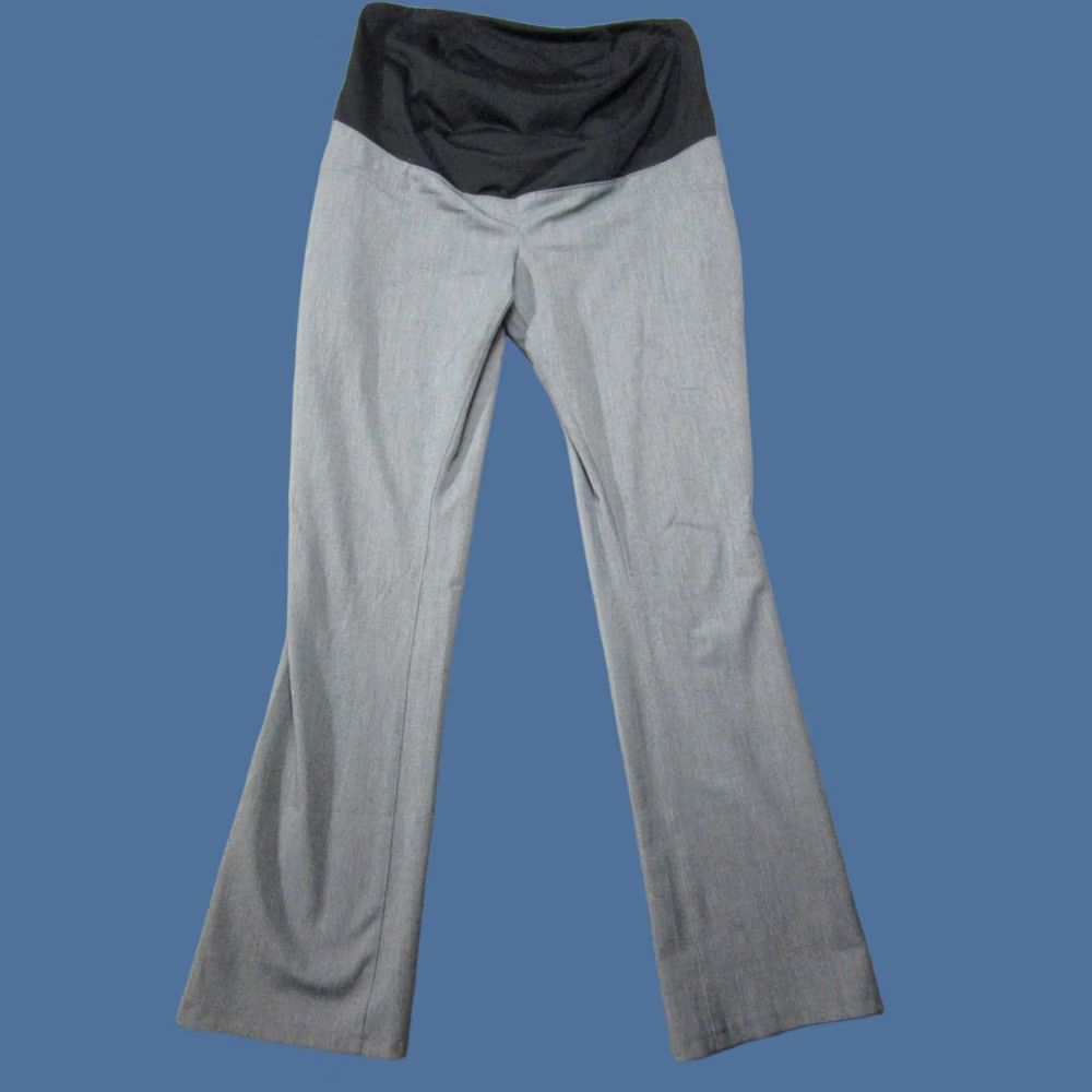 Vintage Ingrid & Isabel Pants Womens 10 Gray Stretch Maternity Bootcut Pockets Pull-On Size 32" / US 10 / IT 46 - 1 Thumbnail