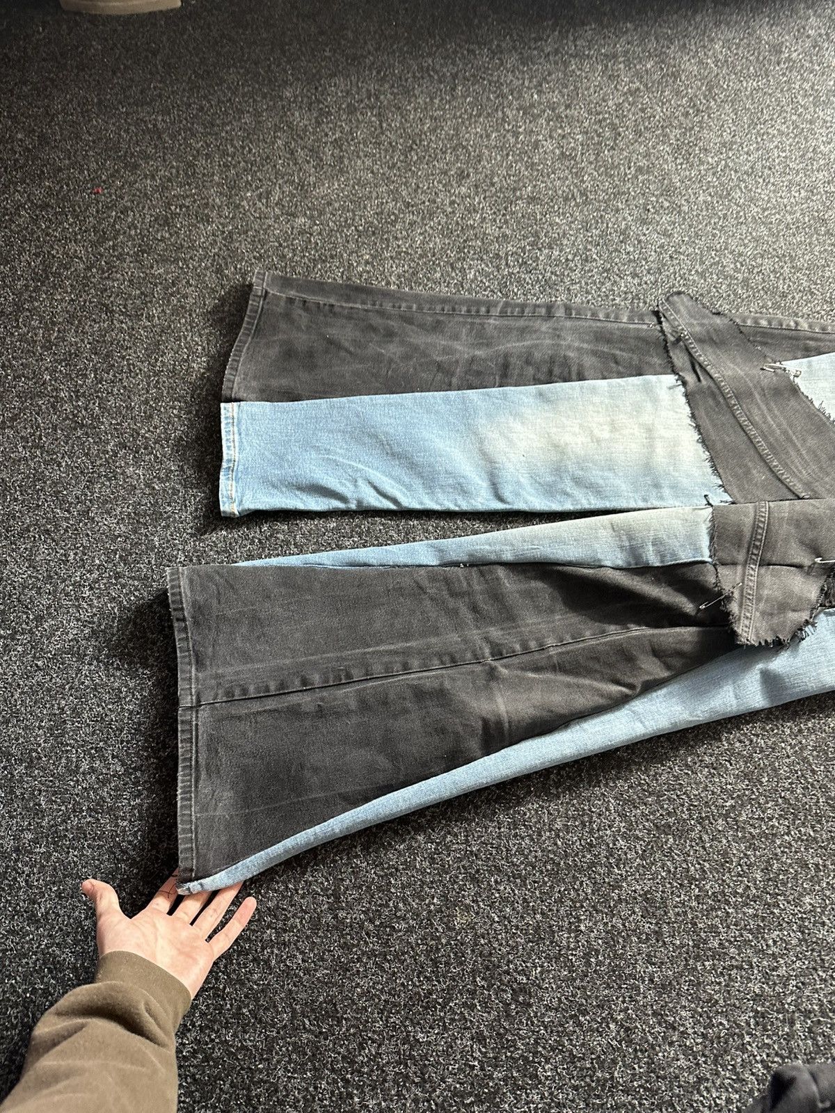If Six Was Nine × Levi's 🚨GRAIL CUSTOM DENIM JEANS 2in1 ULTRA BAGGY Y2K JAPANESE STYL Size US 33 - 7 Thumbnail