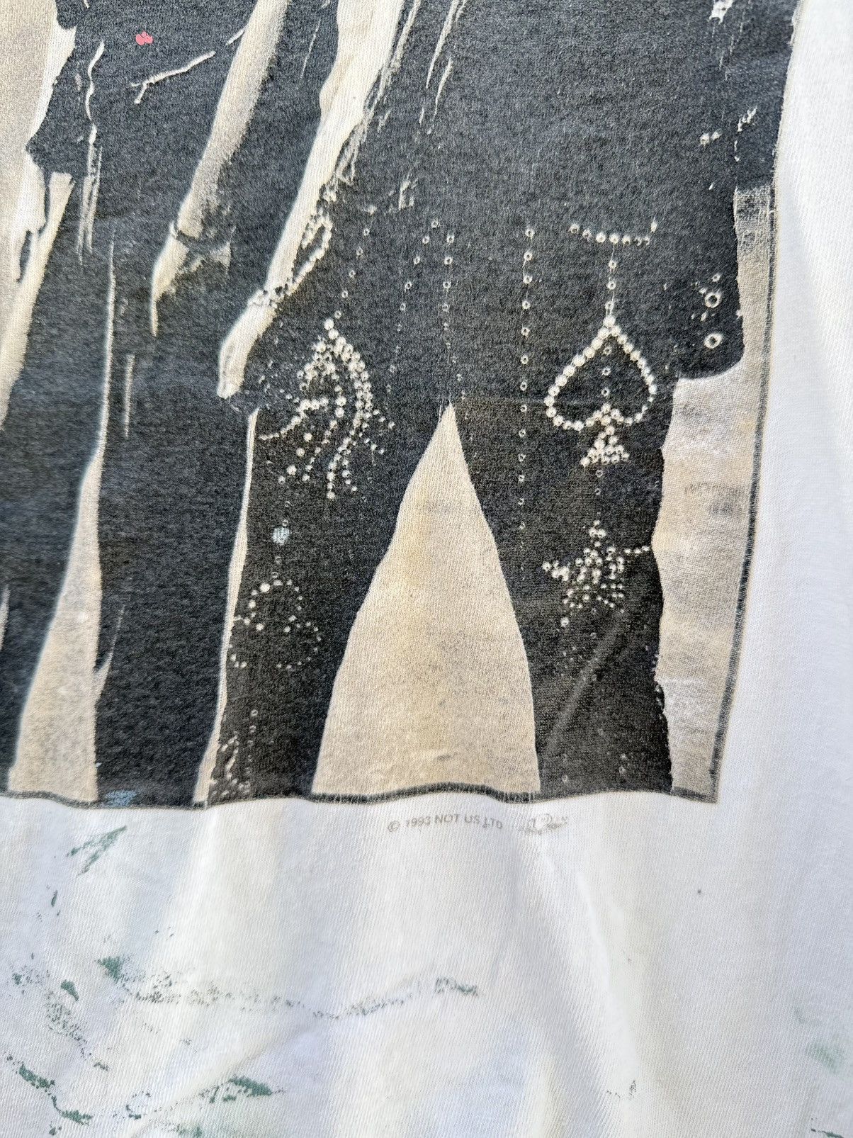Band Tees Thrashed Paint Vintage 90s U2 Zooropa Winterland Faded Tee Size US XL / EU 56 / 4 - 4 Thumbnail