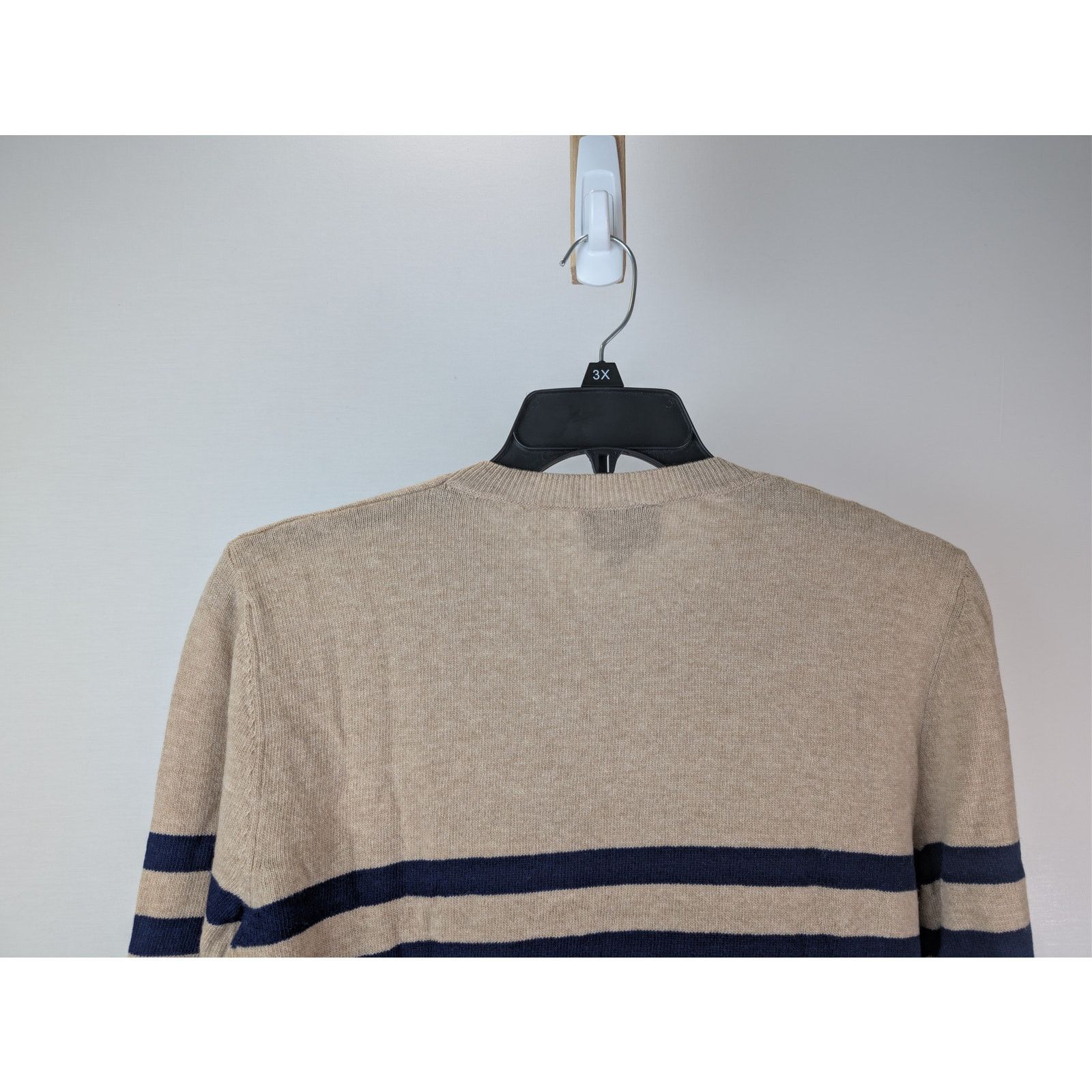 A.P.C. o1rshd1 CC20 Men's Ismael Stripe Crewneck Sweater in Beige Size US M / EU 48-50 / 2 - 11 Thumbnail