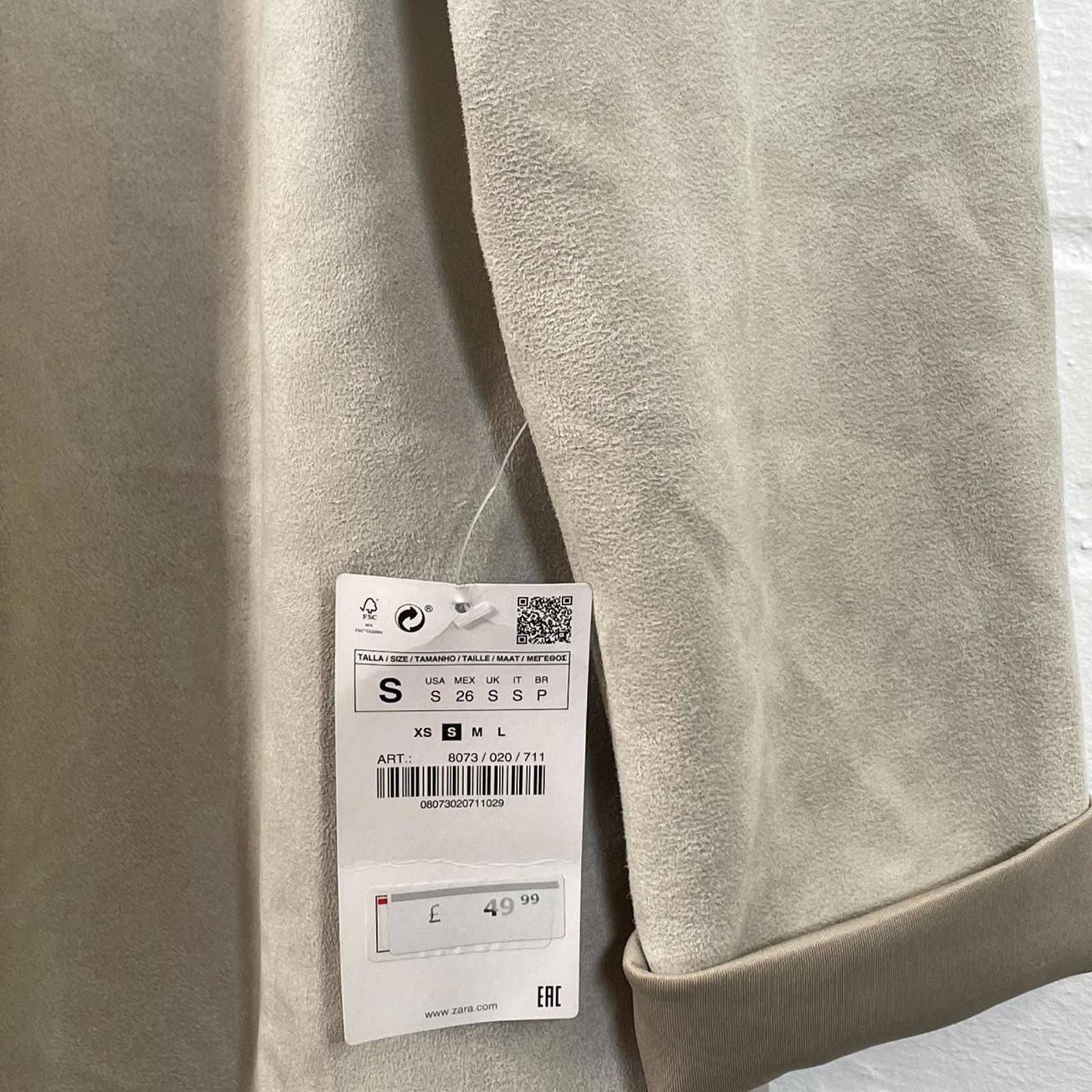 Zara Zara Women's Tan and Cream Coat Size S / US 4 / IT 40 - 3 Thumbnail