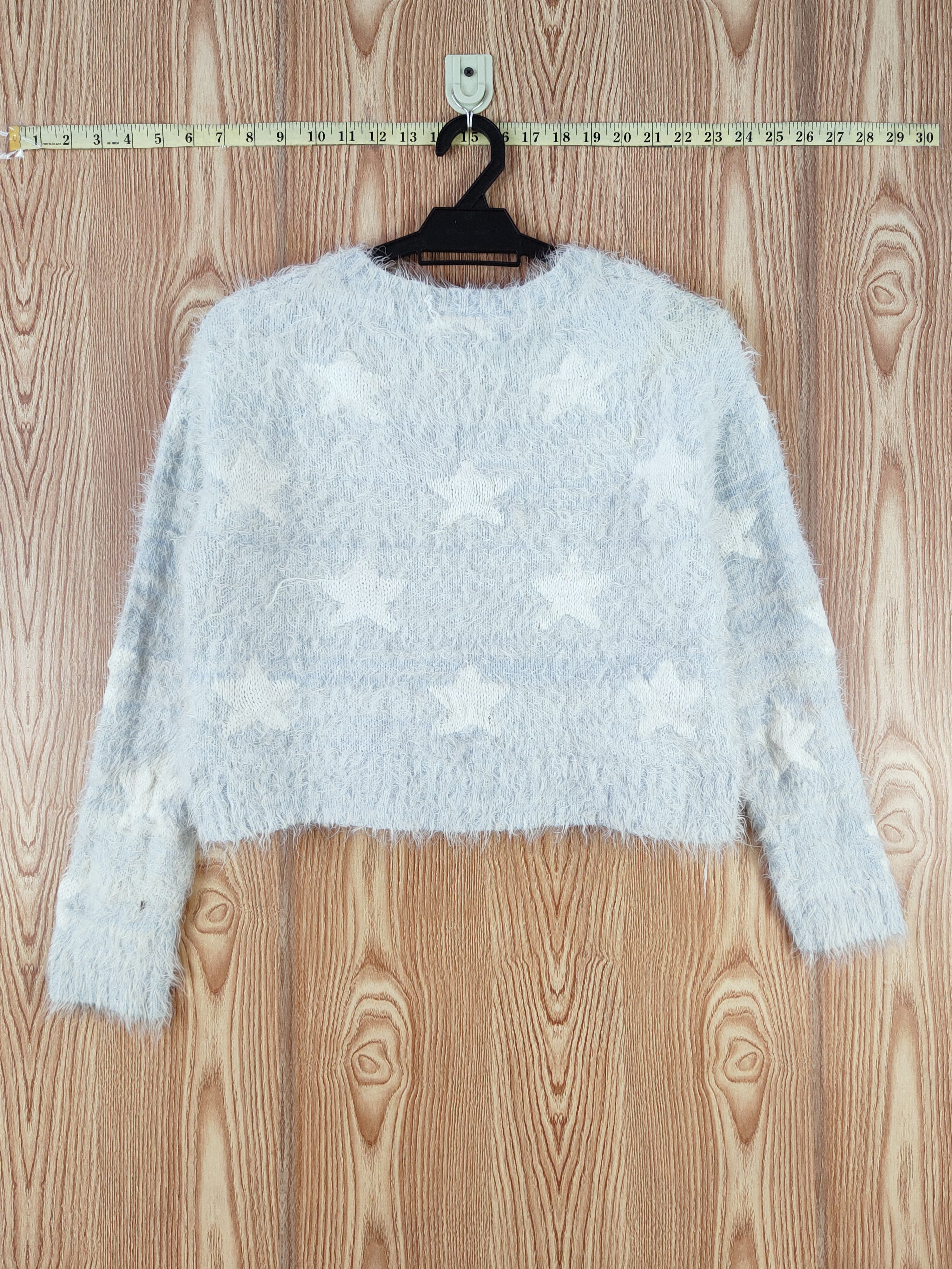Japanese Brand × Vintage Sorridere Blue White Fur Mohair Knitwear Size M / US 6-8 / IT 42-44 - 9 Thumbnail