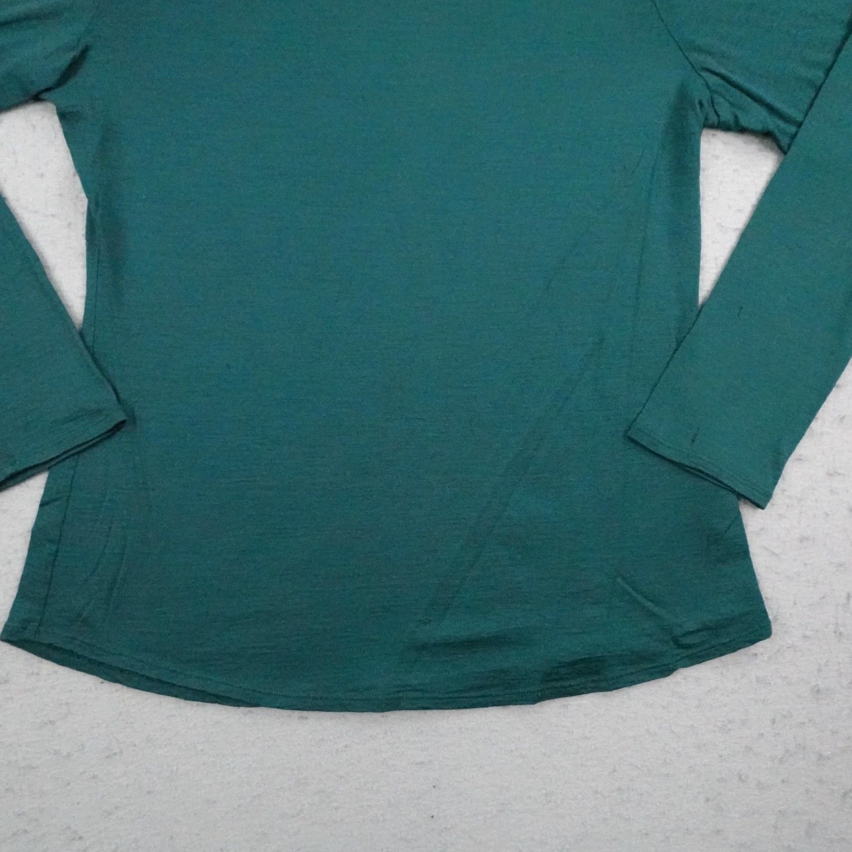 Layer 8 VINTAGE SEGMENTS Shirt Womens Large Green Merino Wool Base Layer Performance Hiking Size L / US 10 / IT 46 - 3 Thumbnail