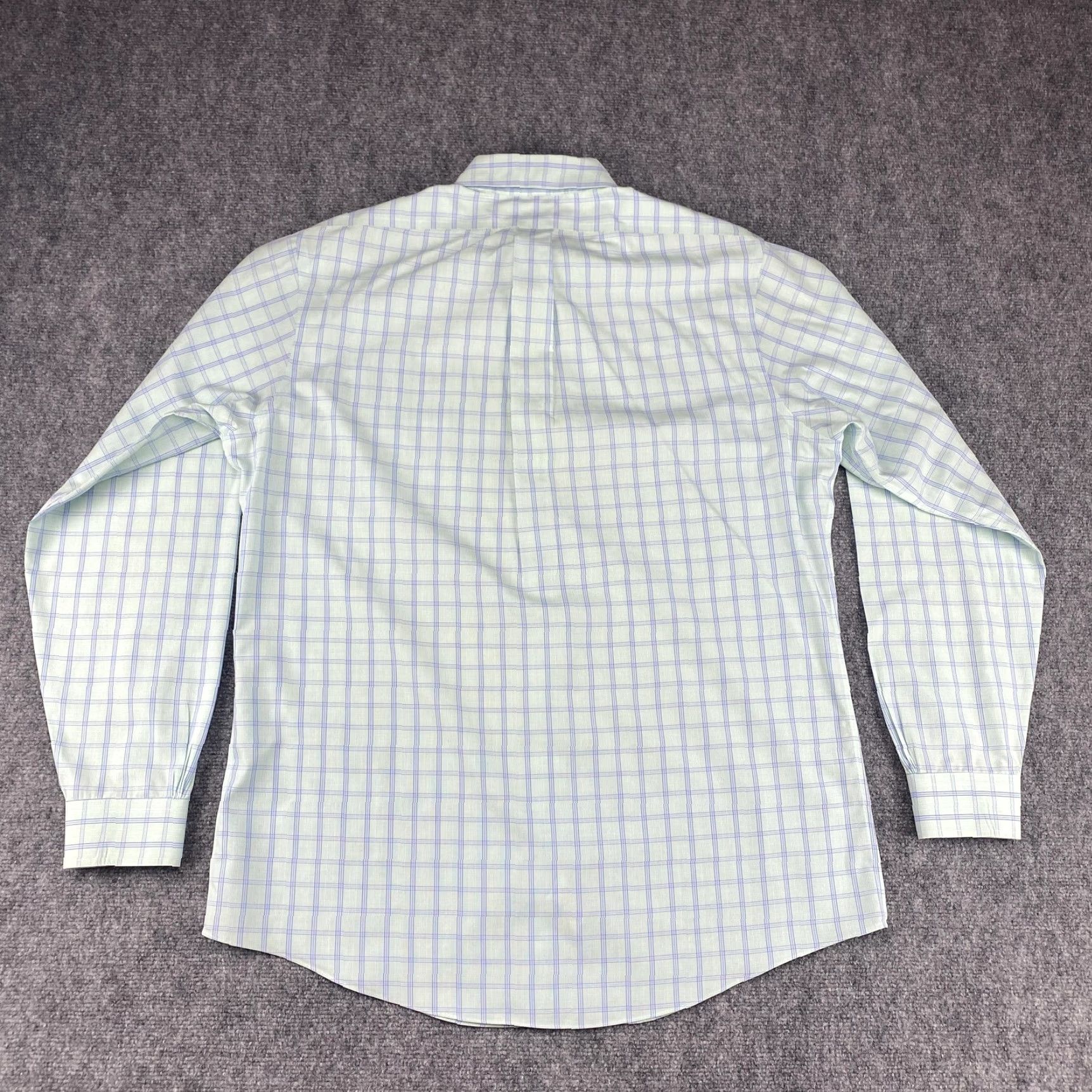 Brooks Brothers Brooks Brothers Shirt Mens 17 Green Blue Plaid Slim Fit Non Iron Cotton Size US XL / EU 56 / 4 - 5 Thumbnail