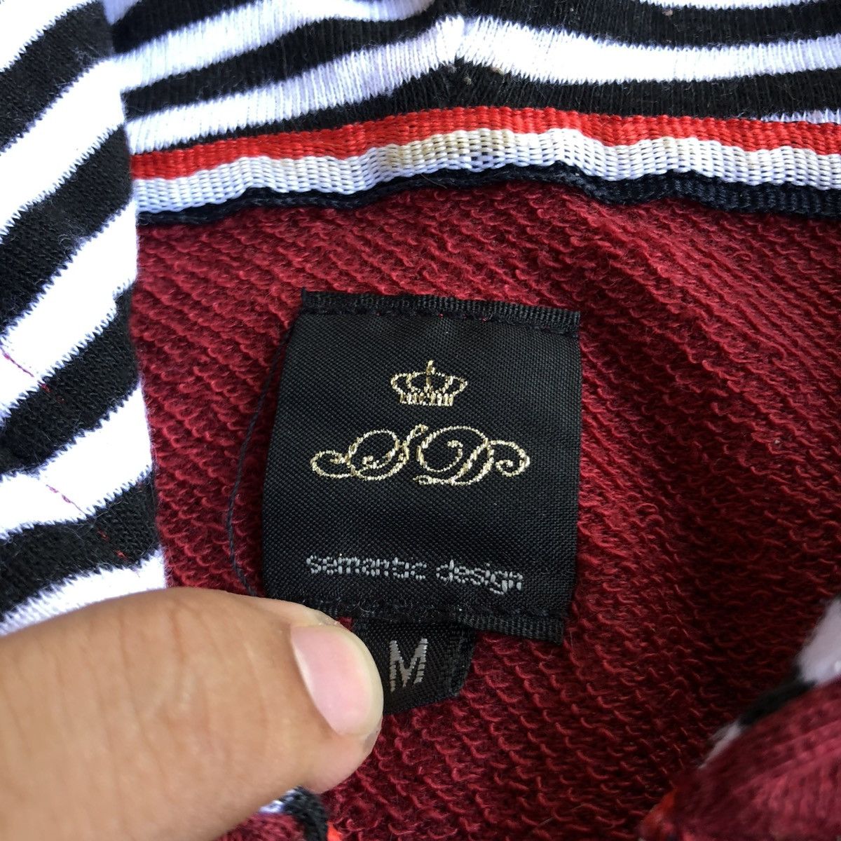 Japanese Brand 2000s Sematic Design Duffle Ziphoodie Jacket Red Maroon Lgb Size US M / EU 48-50 / 2 - 13 Thumbnail