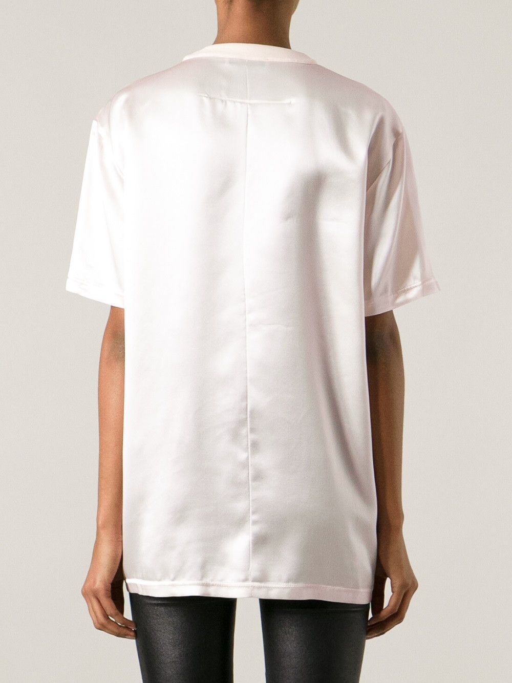 Givenchy Beige Silk Satin Bambi T-Shirt Size US S / EU 44-46 / 1 - 3 Thumbnail