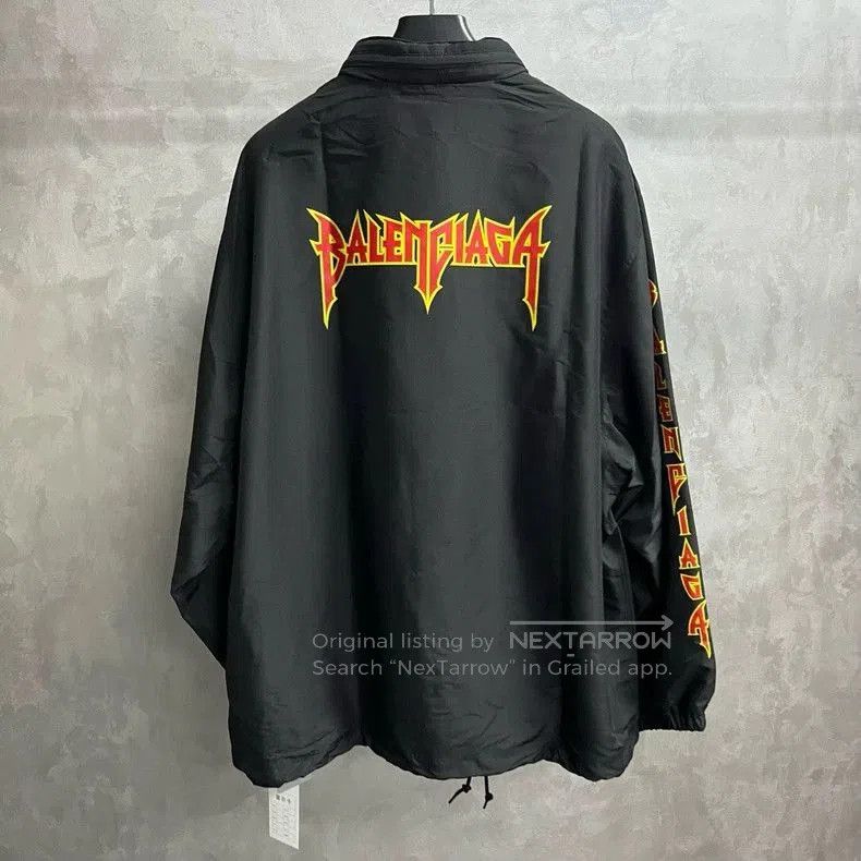 Balenciaga Balenciaga Lightning Logo Hooded Windbreaker Jacket. Size US S / EU 44-46 / 1 - 2 Thumbnail