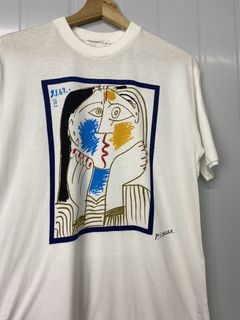 Vintage 80s Picasso Art Signature T Shirt Tee Size XL 