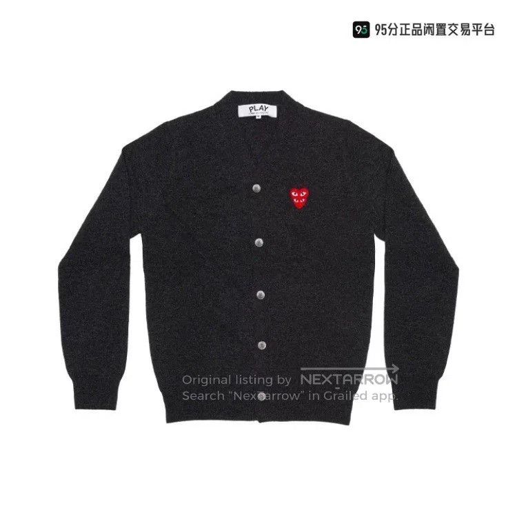 Comme des Garcons Comme des Garcons Red Heart Wool Cardigan Size XXL / US 16-18 / IT 52-54 - 1 Thumbnail
