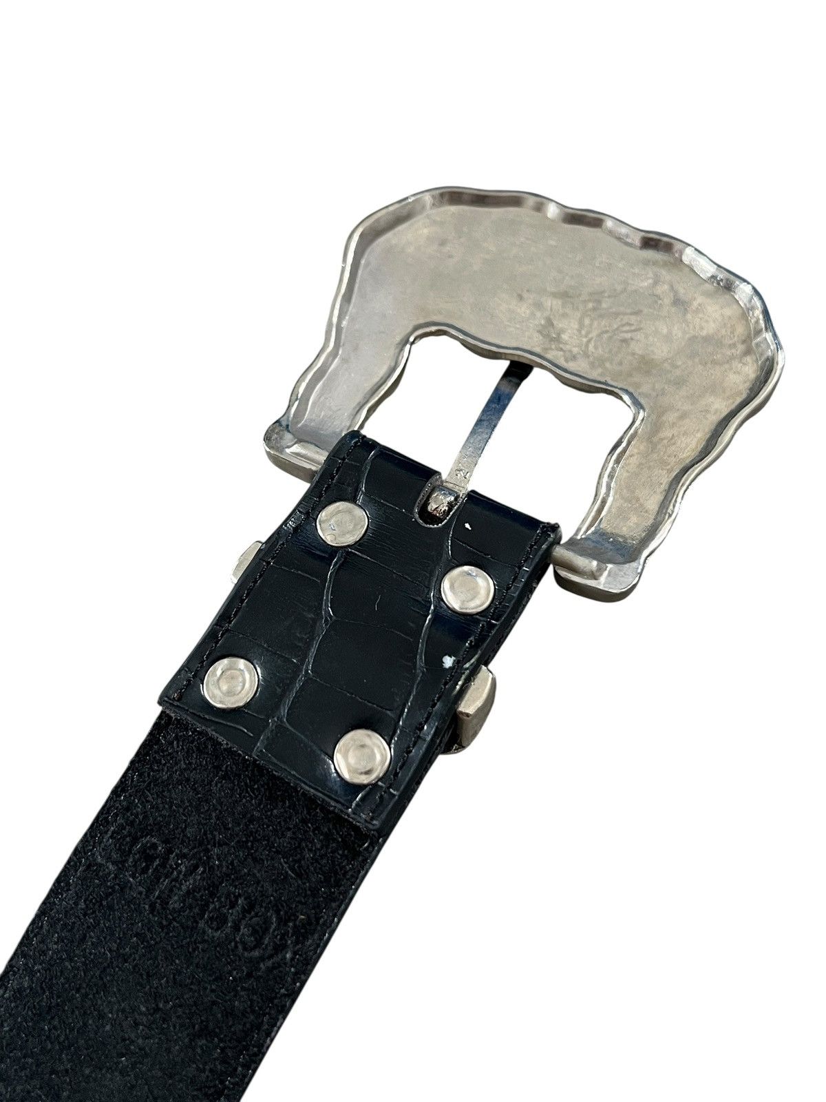 LOWBOX Lowbox 🇯🇵 Crocodile Pattern Leather Belt Size 34 - 9 Thumbnail