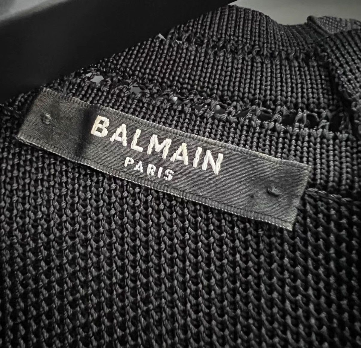 Balmain Balmain Black V-neck Knitted Dress J41 Size M / US 6-8 / IT 42-44 - 4 Thumbnail