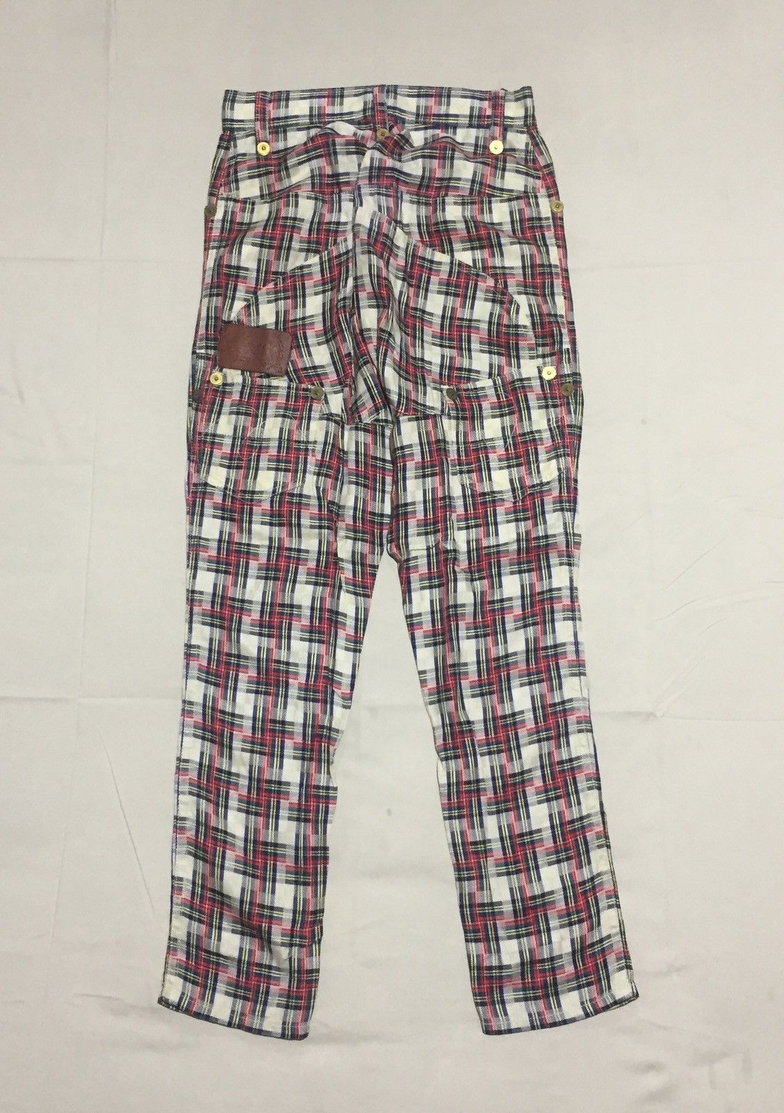 Issey Miyake Vintage Mercibeaucoup Issey Miyake Drop Crotch Tartan Pants Size US 29 - 2 Thumbnail