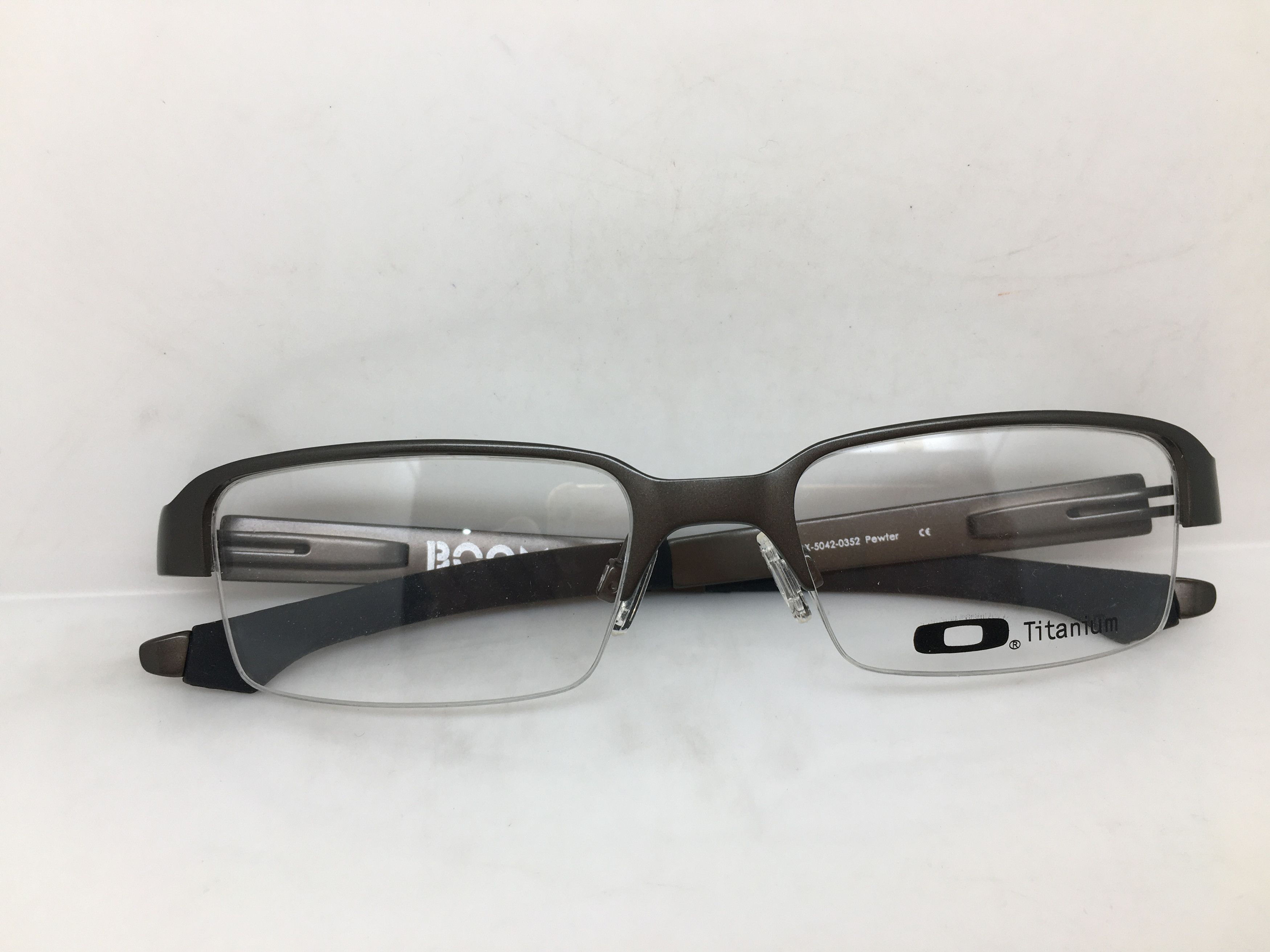 Oakley OAKLEY BOOMSTAND Pewter Half Rim Eyeglasses Size ONE SIZE - 2 Thumbnail