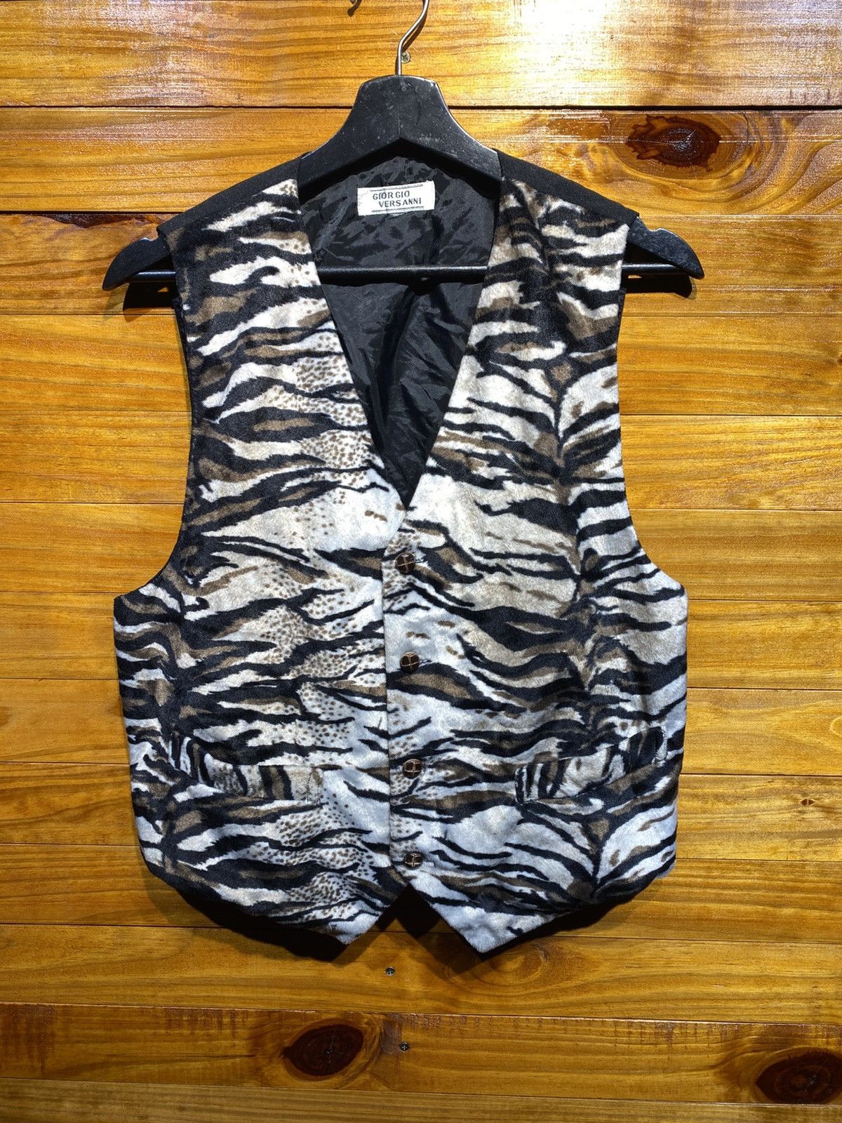 Vintage Vintage Giorgio Versanni Tiger Zebra Bold Men Waist Vest Size US M / EU 48-50 / 2 - 3 Thumbnail