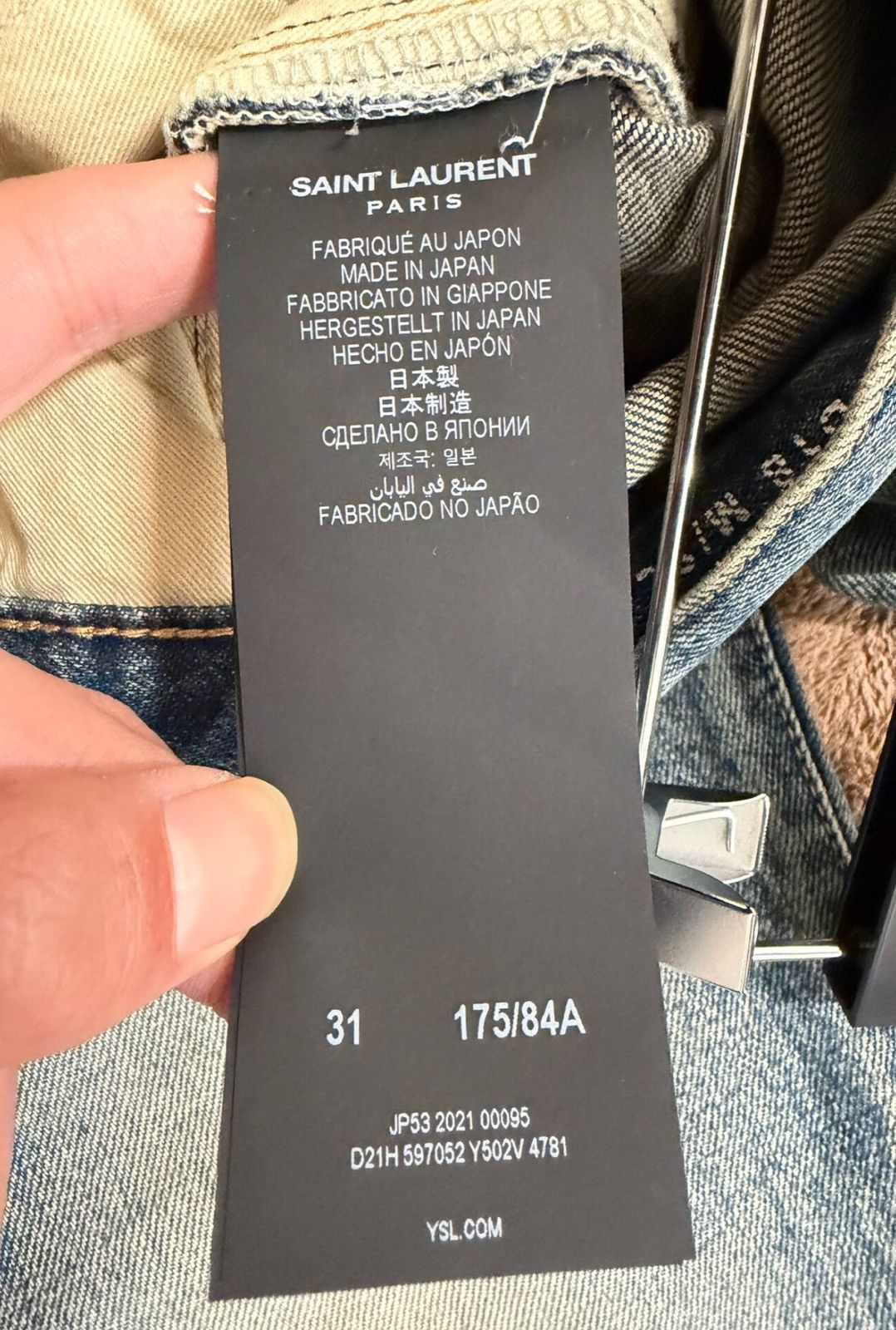 Saint Laurent Paris Saint Laurent 2021FW D18 Washed Distressed Denim Size US 31 - 4 Thumbnail