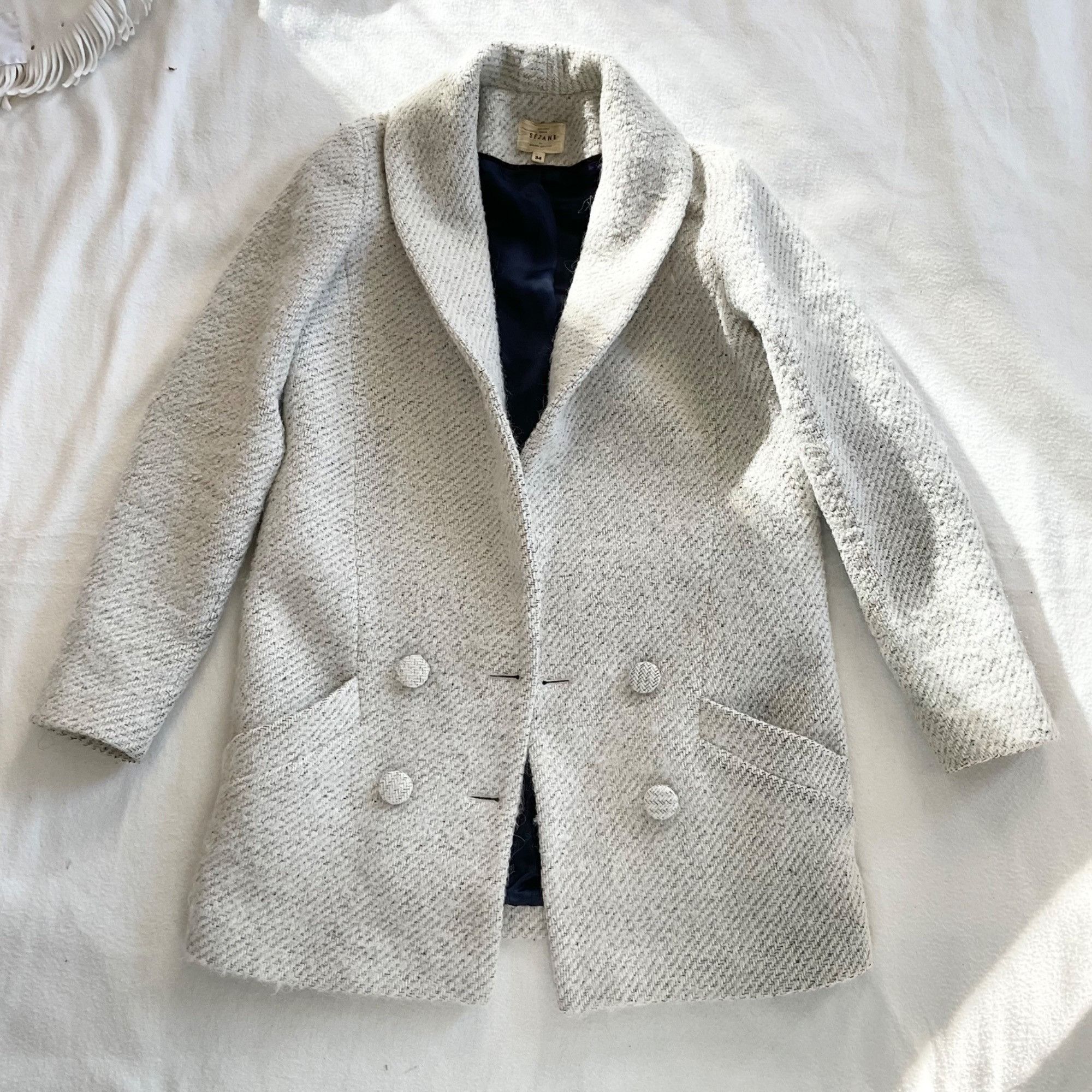 Sezane Sezane Jagger Coat Gray wool 34 bust 36 US2 Size XS / US 0-2 / IT 36-38 - 2 Thumbnail