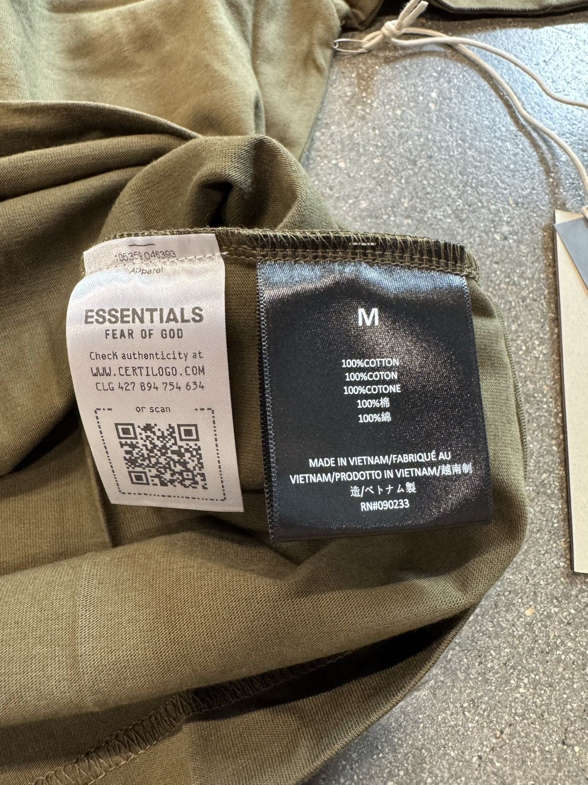 Fear of God Fear of God Essentials Jersey Crewneck Tee Olive Size US M / EU 48-50 / 2 - 3 Thumbnail