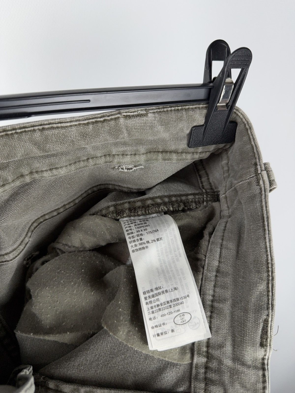 Abercrombie & Fitch 00s Abercrombie&Fitch Workwear Denim Carpenter Faded Pants Size US 30 / EU 46 - 11 Thumbnail
