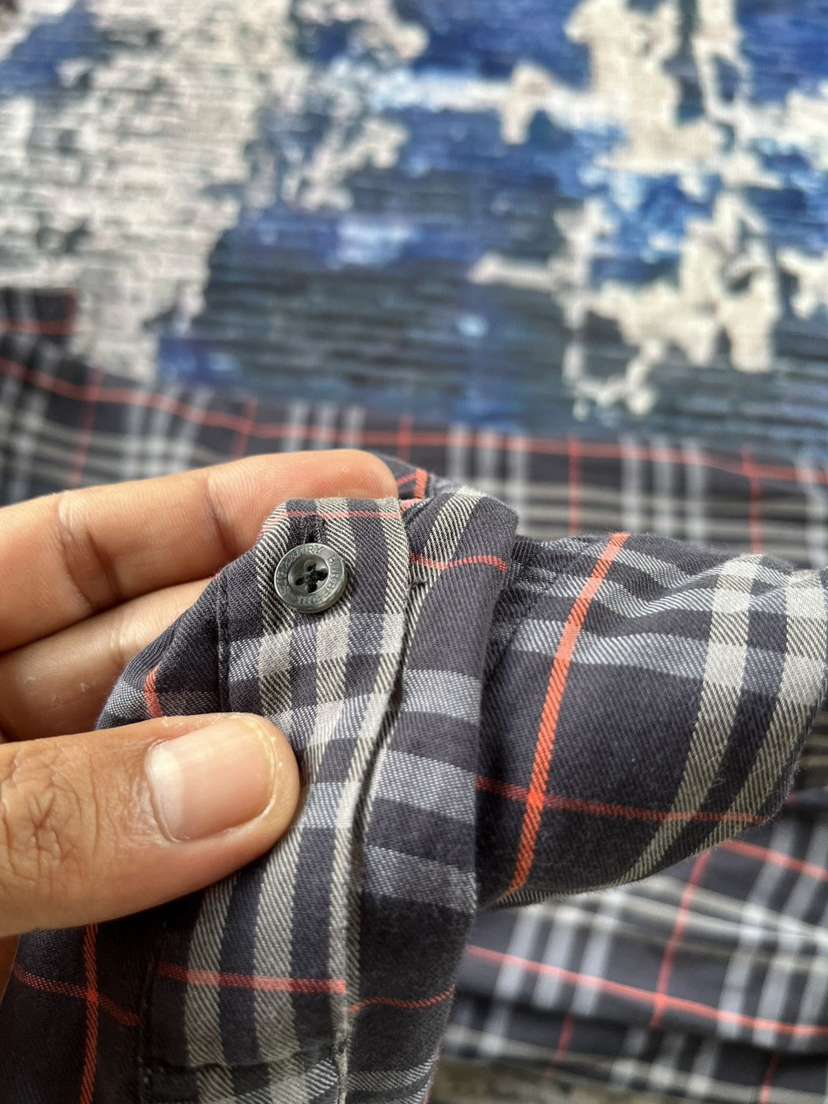 Burberry × Designer × Vintage 🔥 Vintage Burberrys Novacheck Shirt Button Up 90s Size US S / EU 44-46 / 1 - 8 Thumbnail