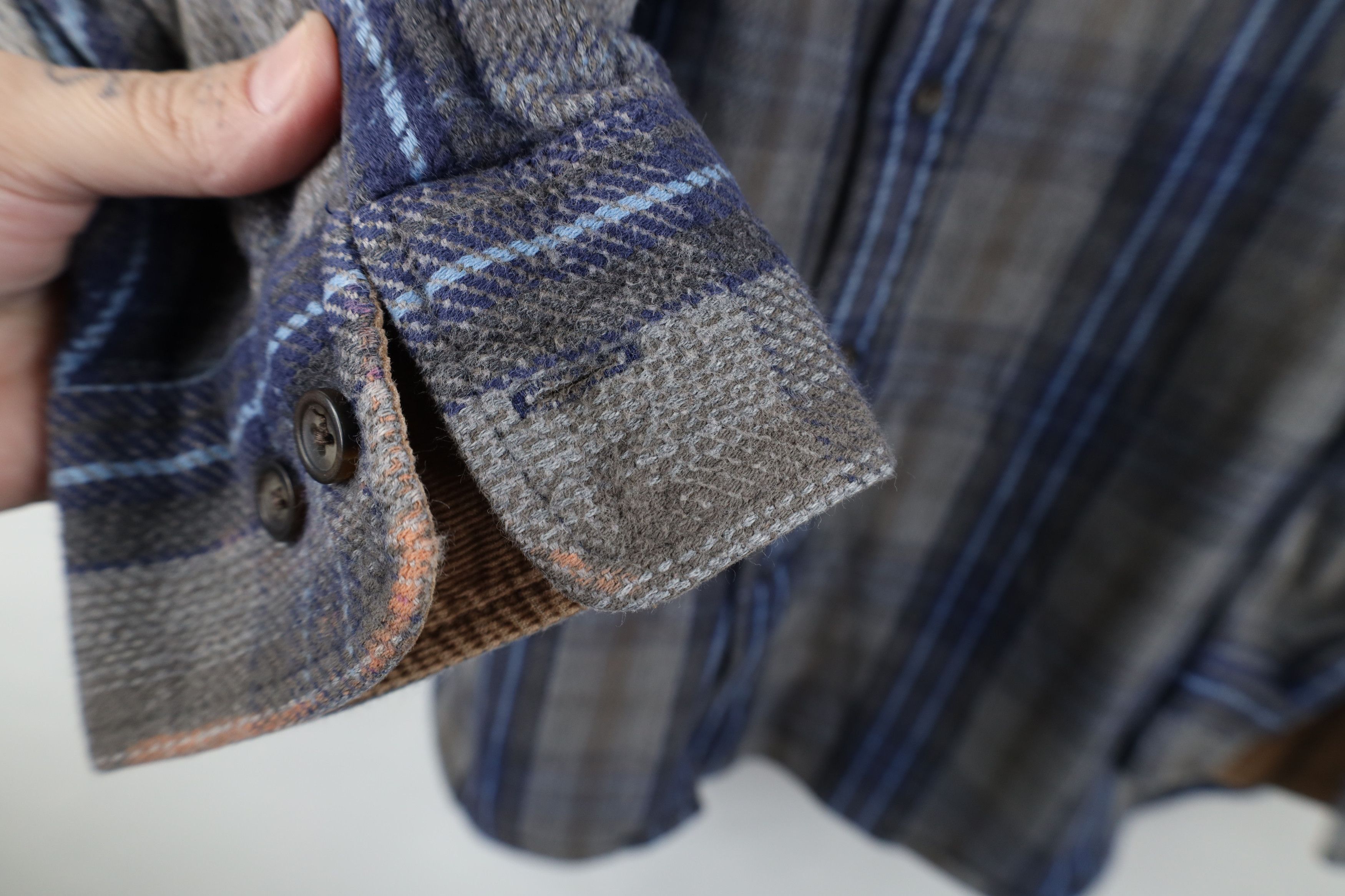 Vintage Vintage 90s Streetwear Heavyweight Button Shirt Plaid Size US XXL / EU 58 / 5 - 5 Thumbnail