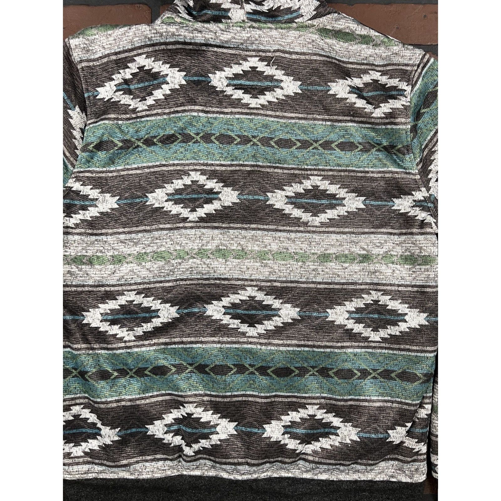 Vintage Brooklyn Clothing MFG Aztec Print Full Zip Hooded Jacket Men’s Medium Size US M / EU 48-50 / 2 - 6 Thumbnail