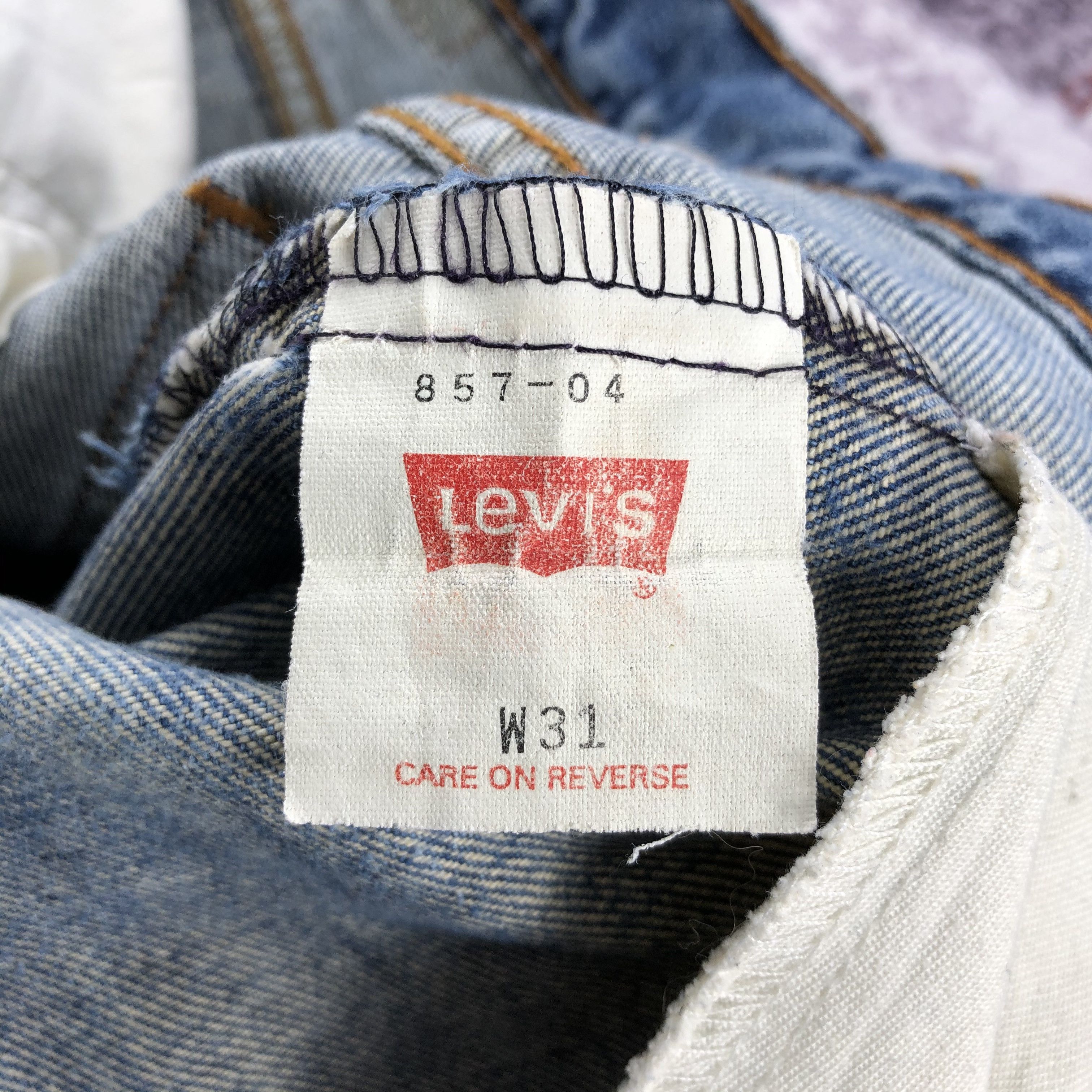 Levi's × Vintage 90s Vintage Blue Wash Levis 857 Flare Jeans-JM2139 Size 27" / US 4 / IT 40 - 11 Thumbnail