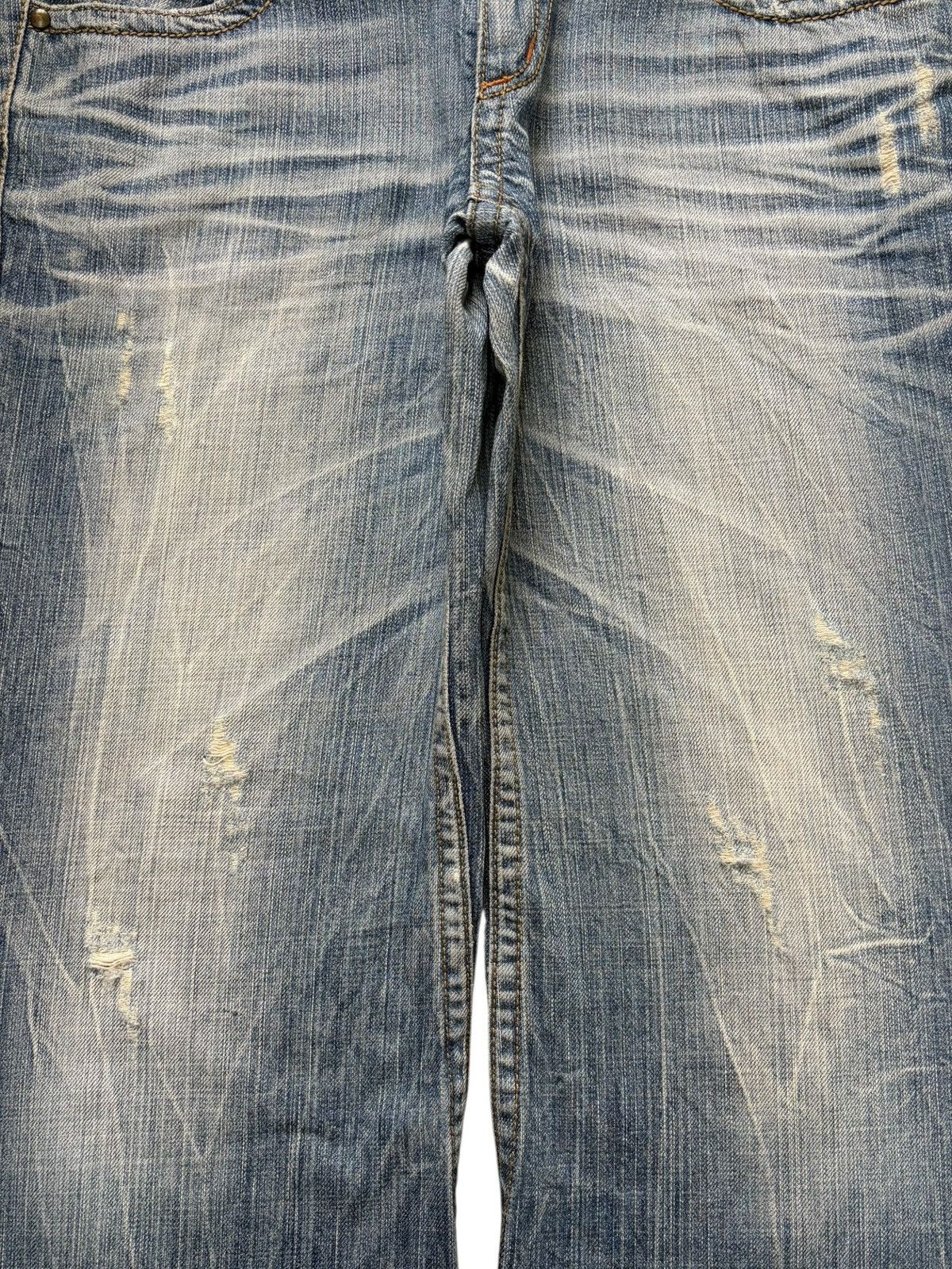Acne Studios Vintage Japanese Lolita Distress Low Rise Flare Jeans Size 32" / US 10 / IT 46 - 3 Thumbnail
