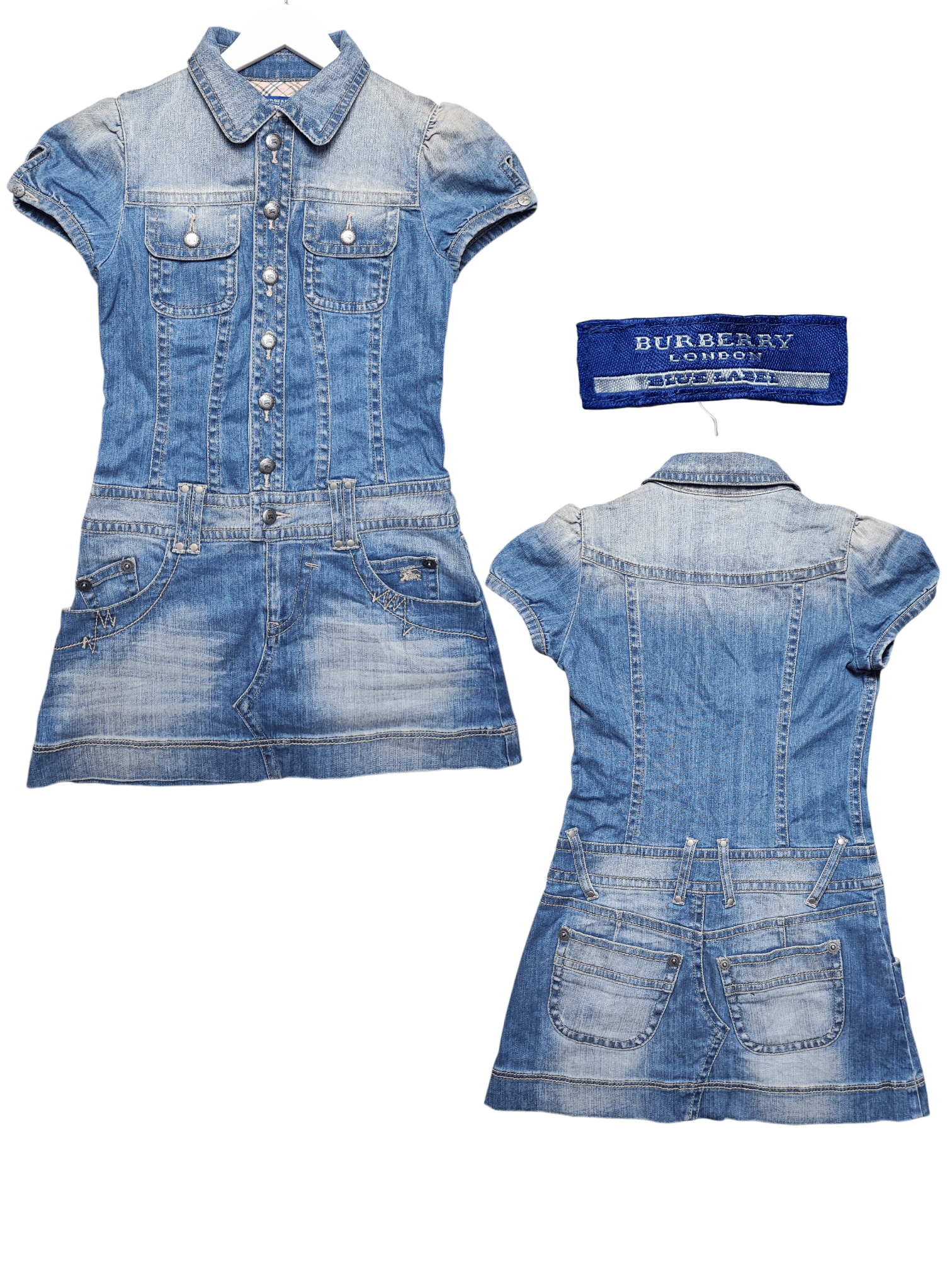Burberry Vintage Burberry Blue Label Jeans Mini Dress Size XS / US 0-2 / IT 36-38 - 1 Thumbnail