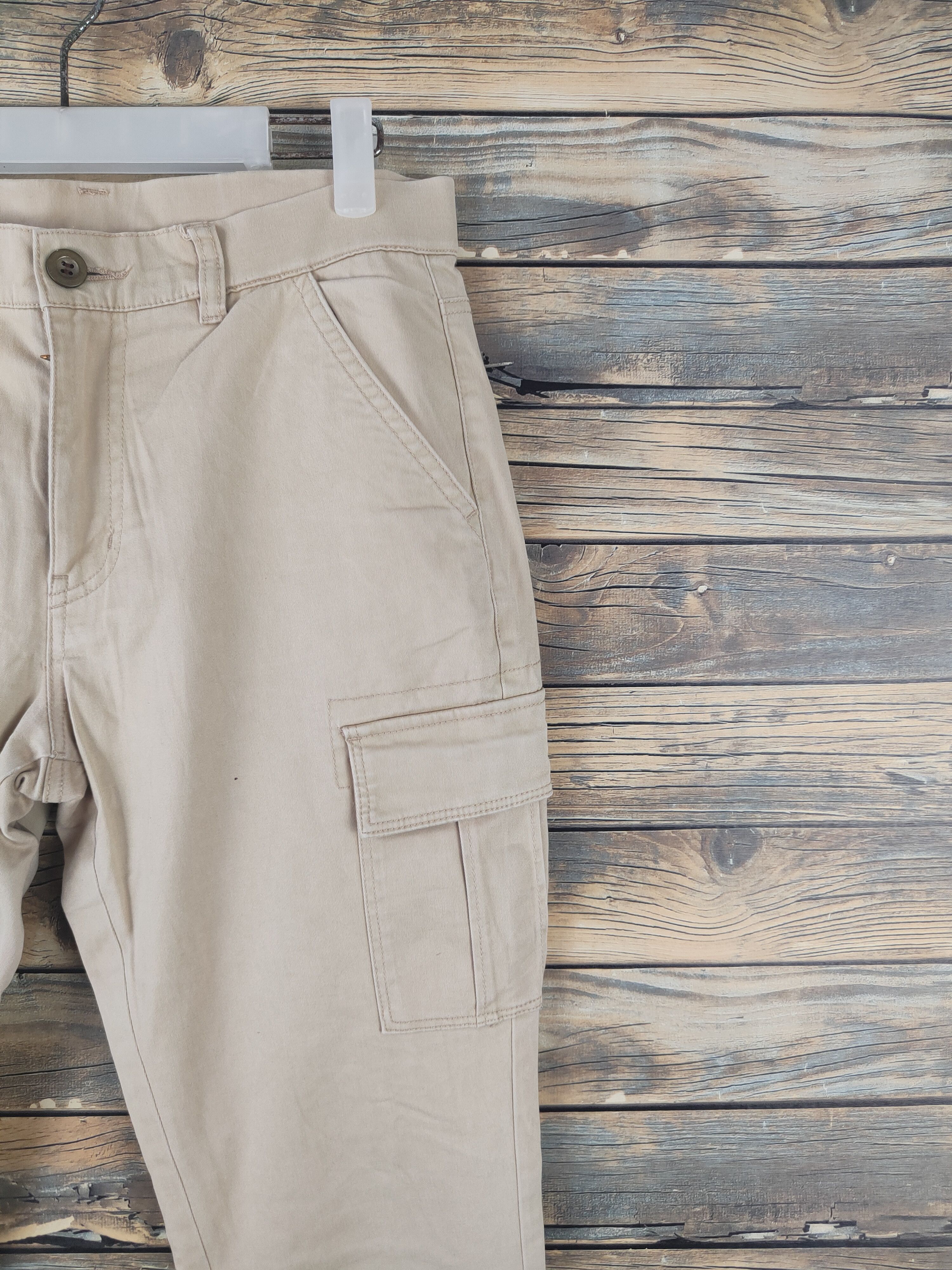 Japanese Brand DL Japanese Brand Beige Multipocket Cargo Pants #1793 Size 29" - 5 Thumbnail