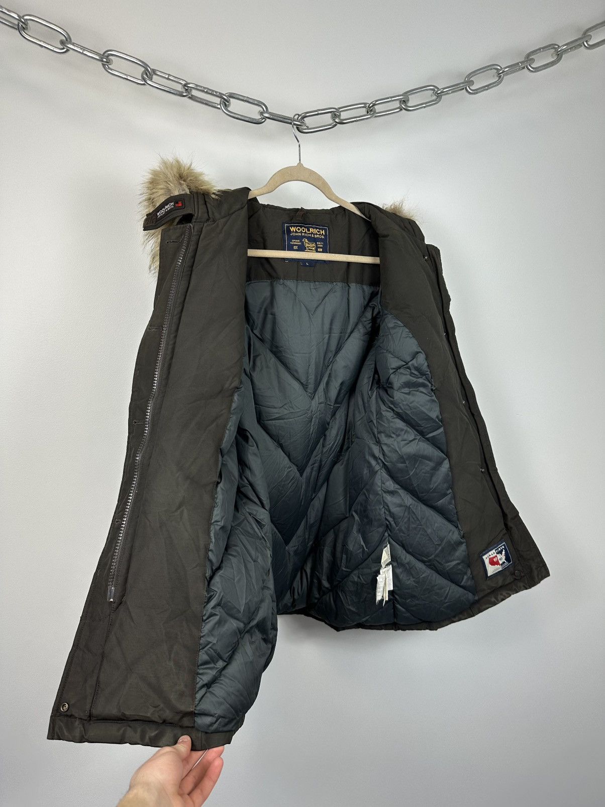 Woolrich Woolen Mills Vintage Woolrich Women's Real Fur Down Arctic Parka Jacket Size L / US 10 / IT 46 - 14 Thumbnail