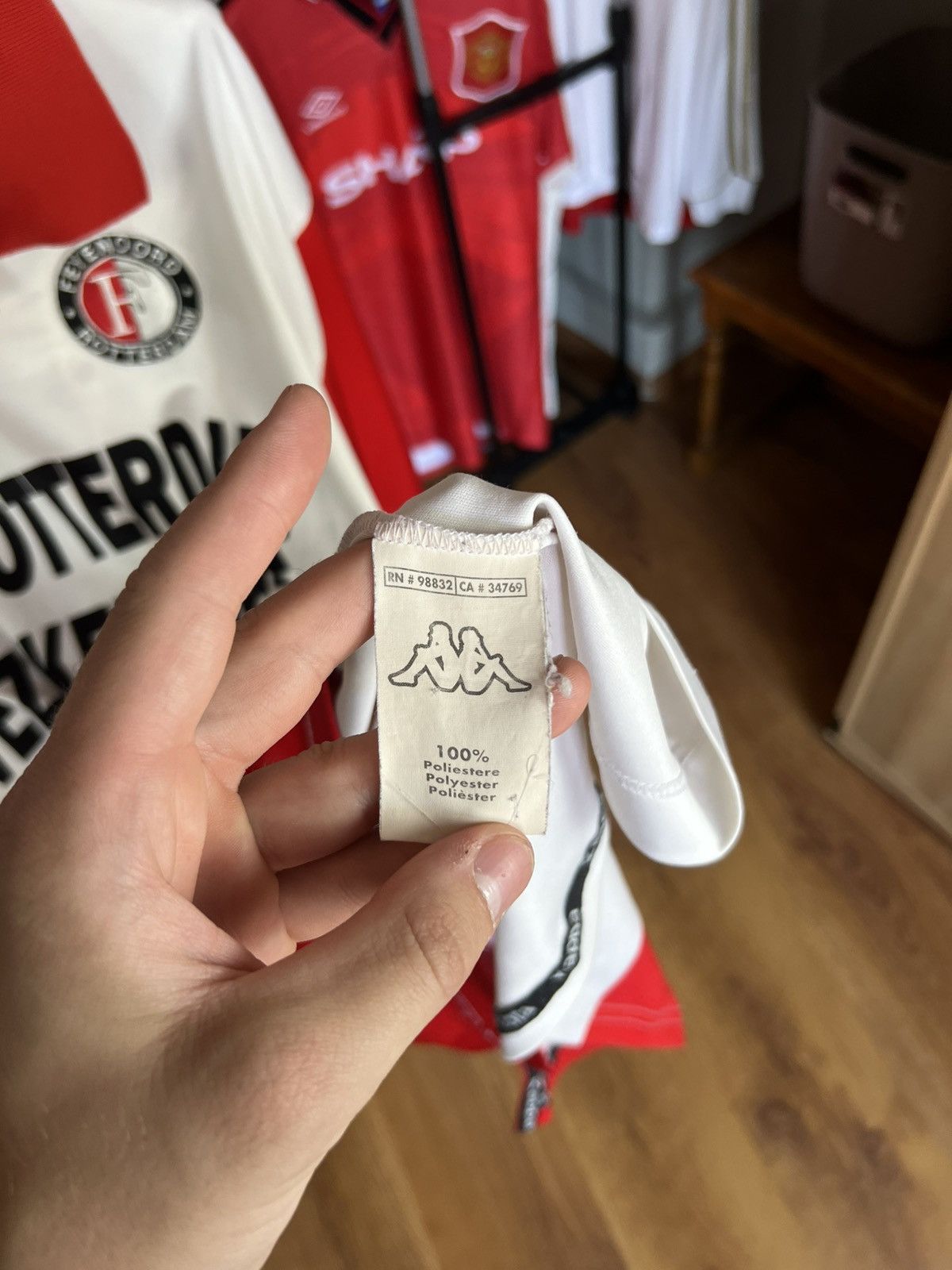 Kappa Soccer Jersey Kappa Feyenoord 2000/01 Vintage Retro Kit Size US XL / EU 56 / 4 - 7 Thumbnail